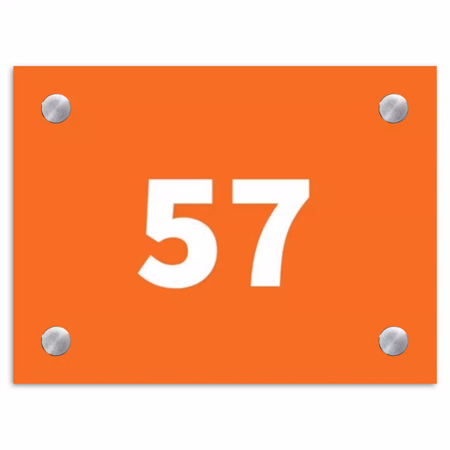 Oranje - Traditioneel Naambord Rechthoek middel -3d