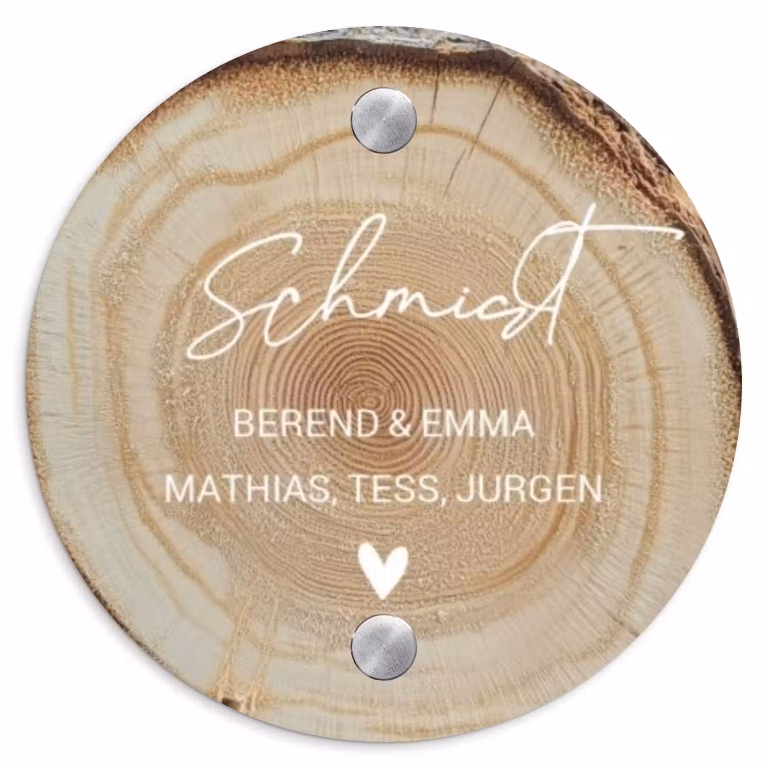 Baumscheibe - Elegant Naambord Rond klein -3d