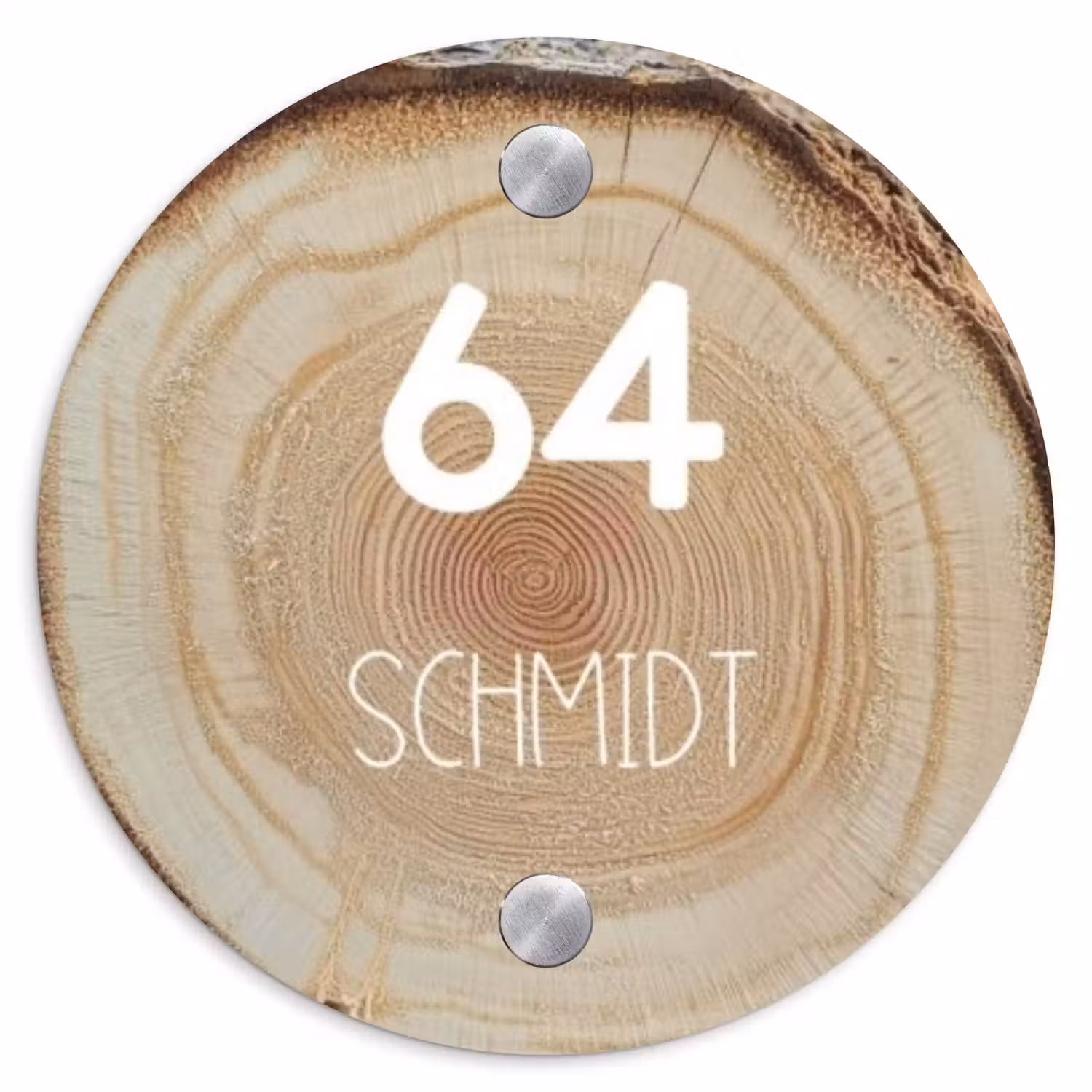Baumscheibe - Modern Naambord Rond klein -3d