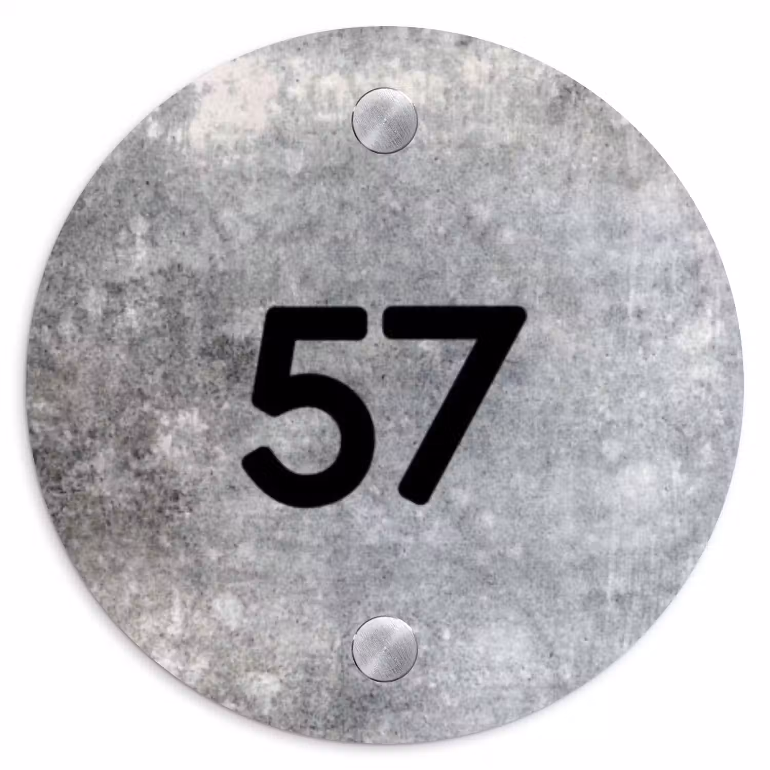 Beton - Traditioneel Naambord Rond klein -3d