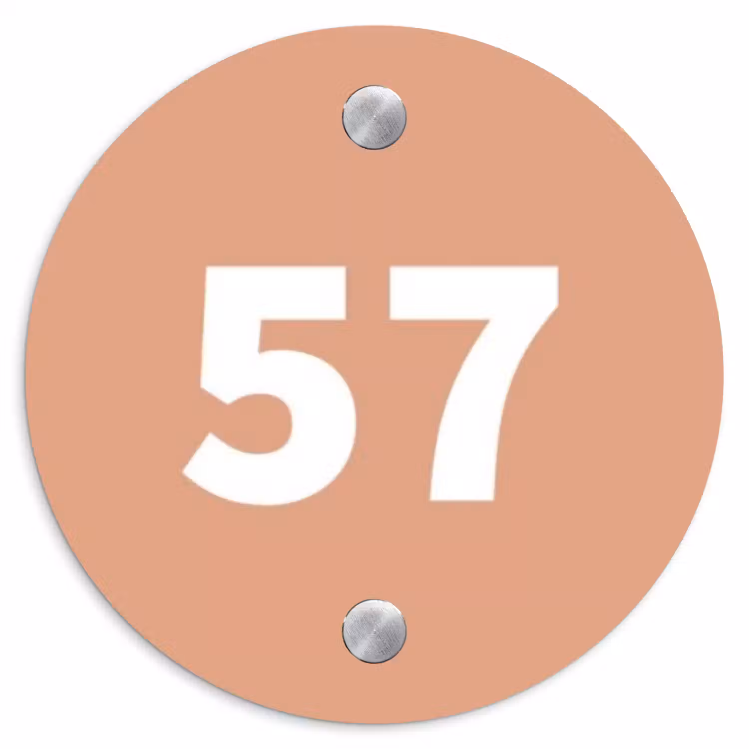 Zalmroze - Traditioneel Naambord Rond klein -3d