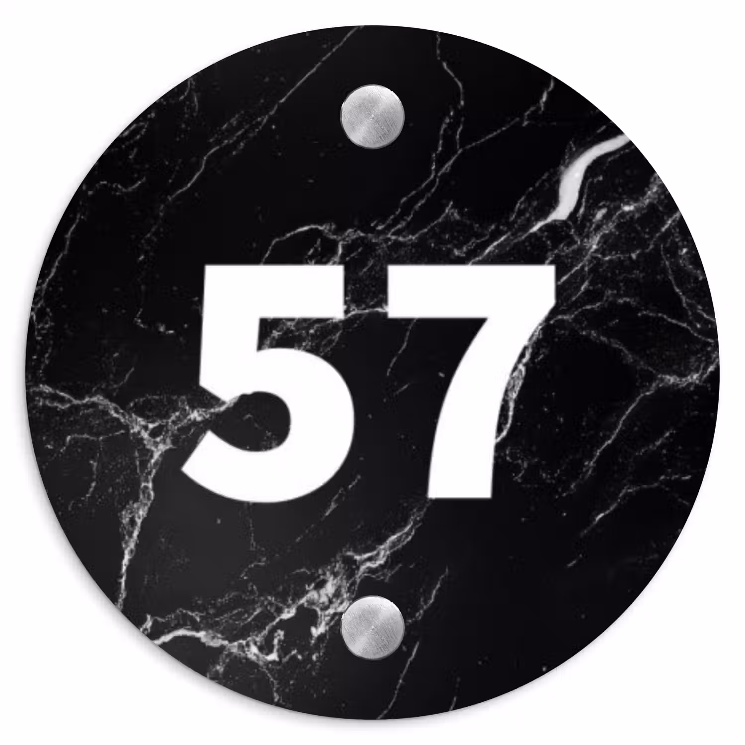 Marmer - Traditioneel Naambord Rond klein -3d