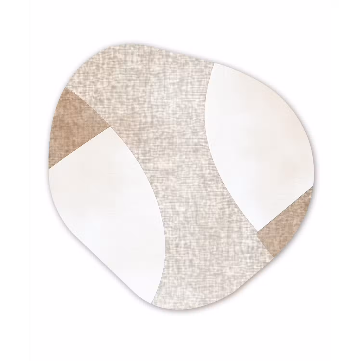 Bruin - Japandi - Abstract Wandcirkel Organisch Aluminium middel -3d