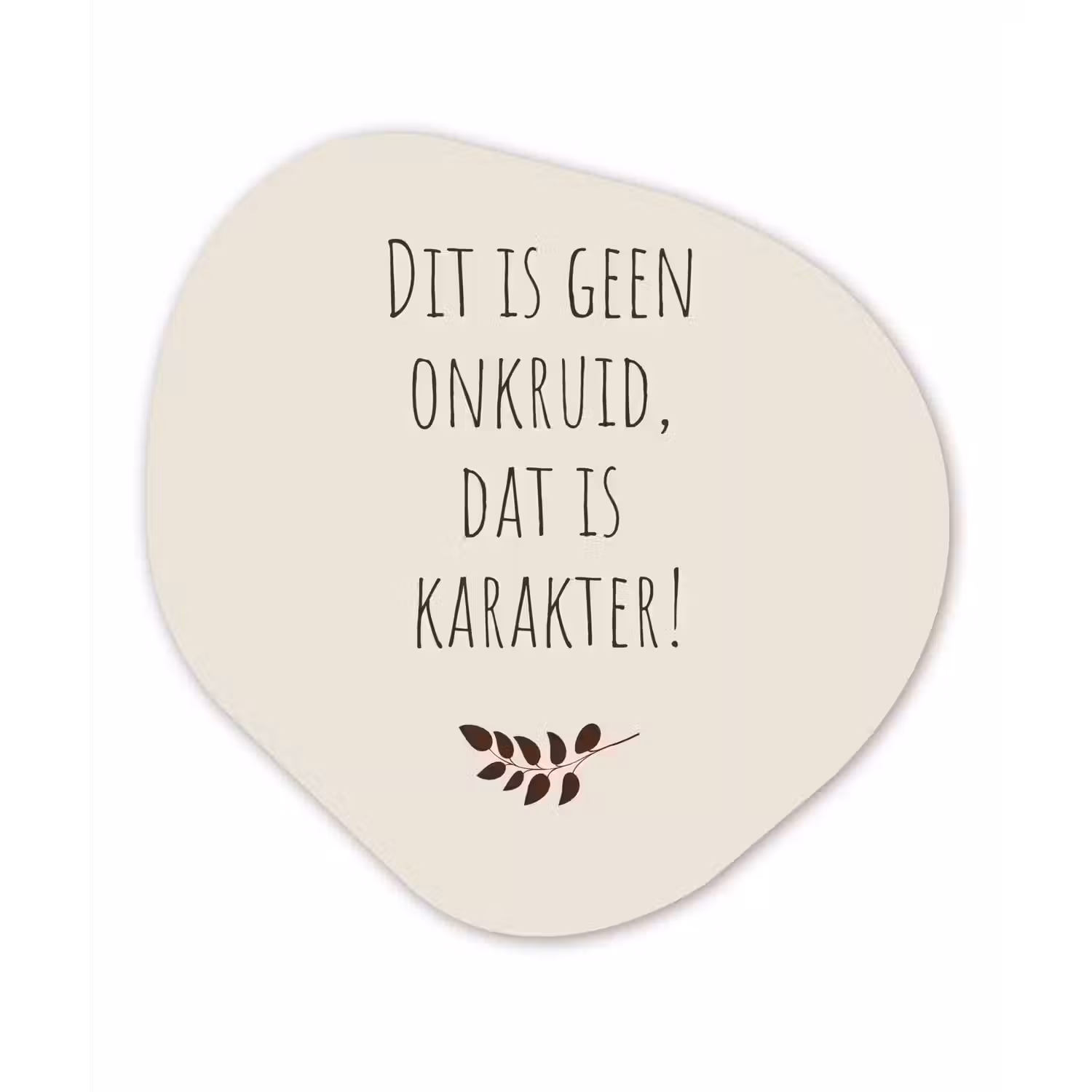 Bruin - Minimalistisch - Quote - Zomer Wandcirkel Organisch Aluminium middel -3d