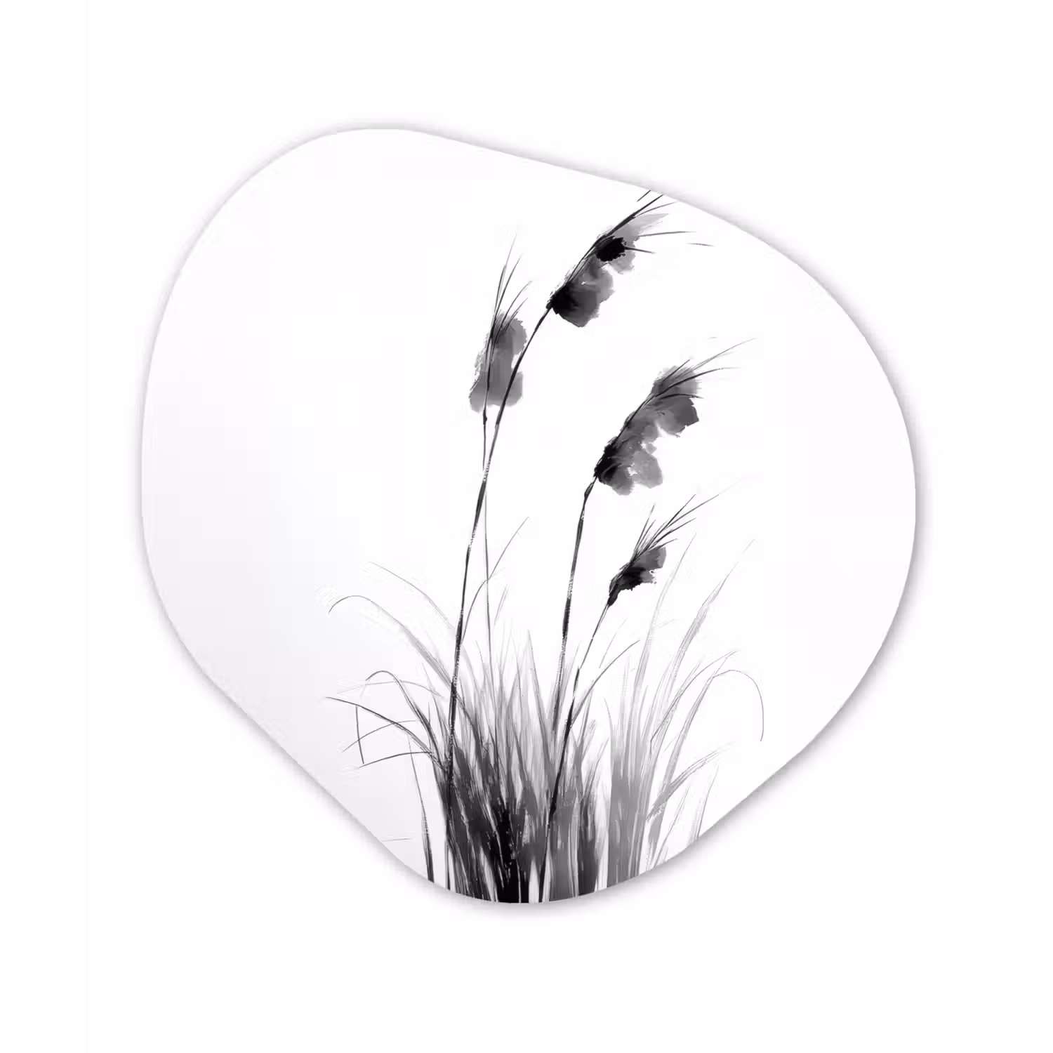 Minimalistisch - Stelen - Wit Wandcirkel Organisch Aluminium middel -3d