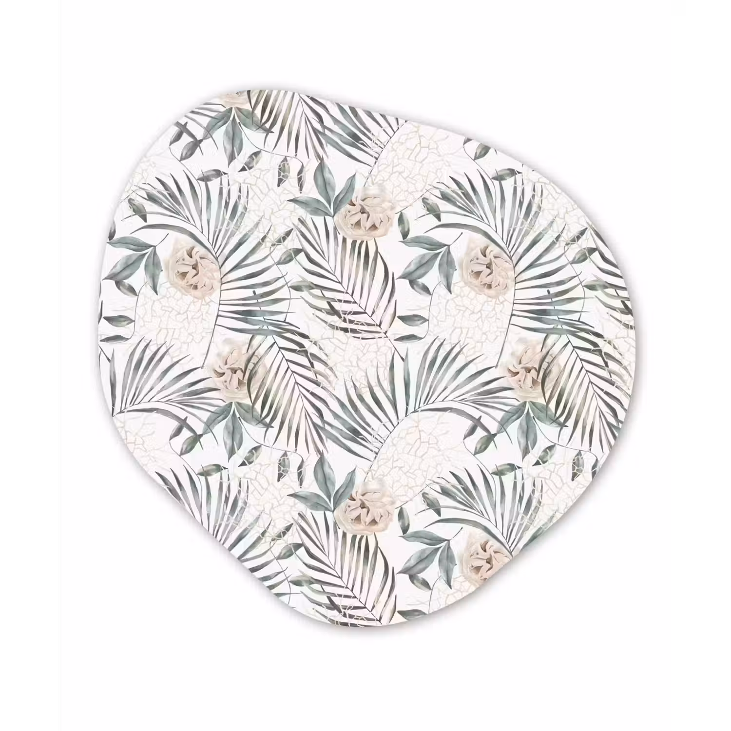Monstera - Palmblad - Jungle - Tropisch Wandcirkel Organisch Aluminium middel -3d