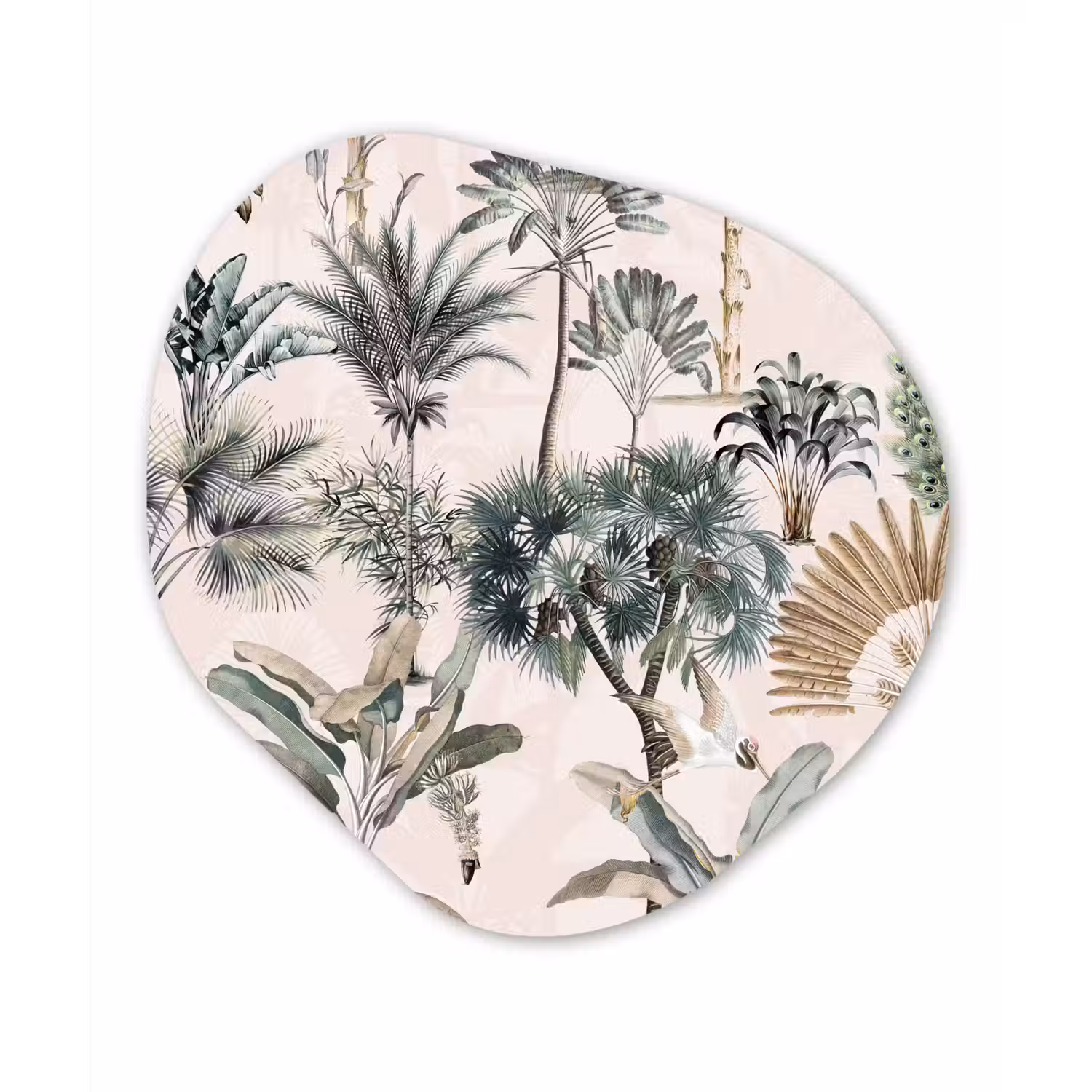 Bladeren - Monstera - Jungle - Tropical Wandcirkel Organisch Plexiglas middel -3d