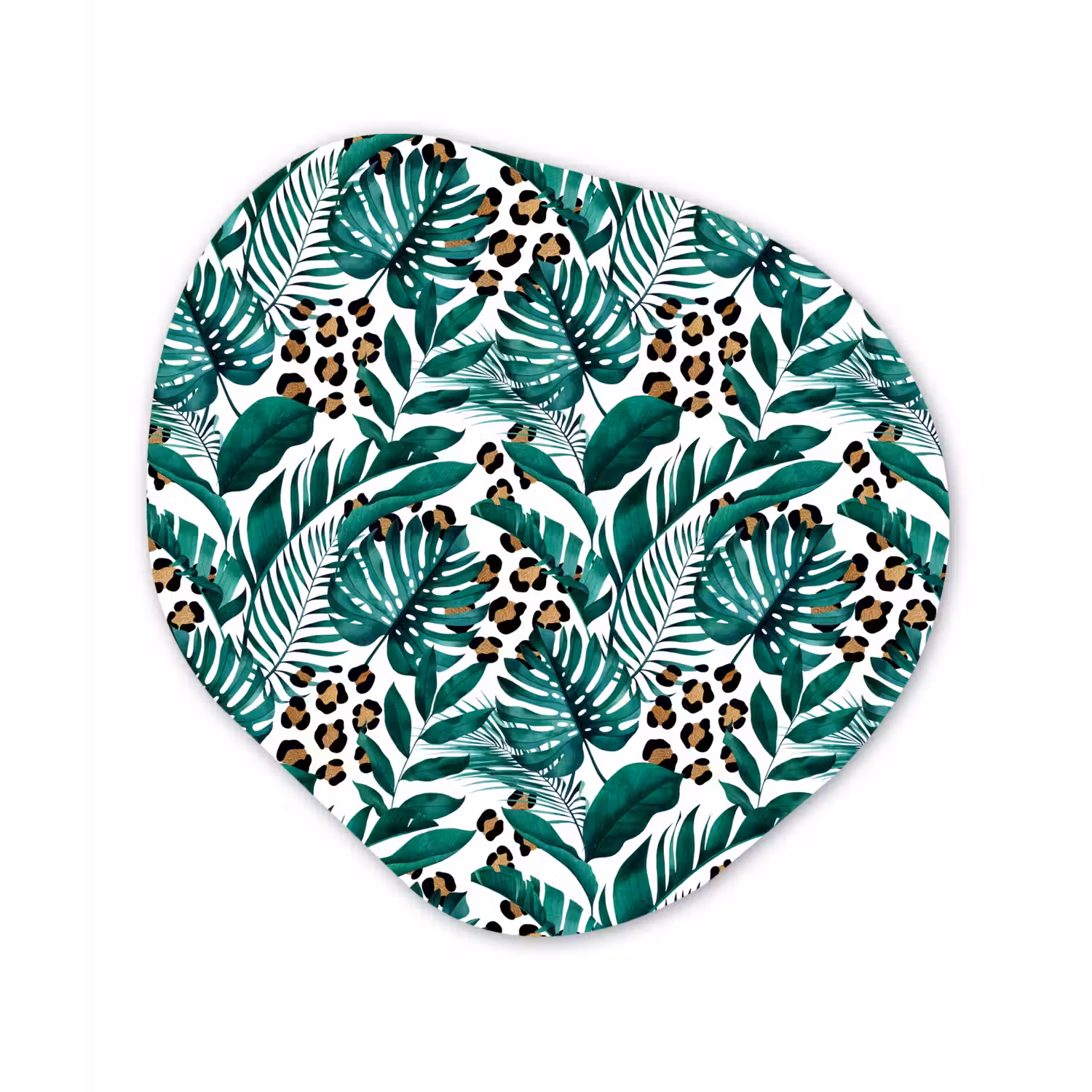 Bladeren - Tropisch - Jungle Wandcirkel Organisch Plexiglas middel -3d