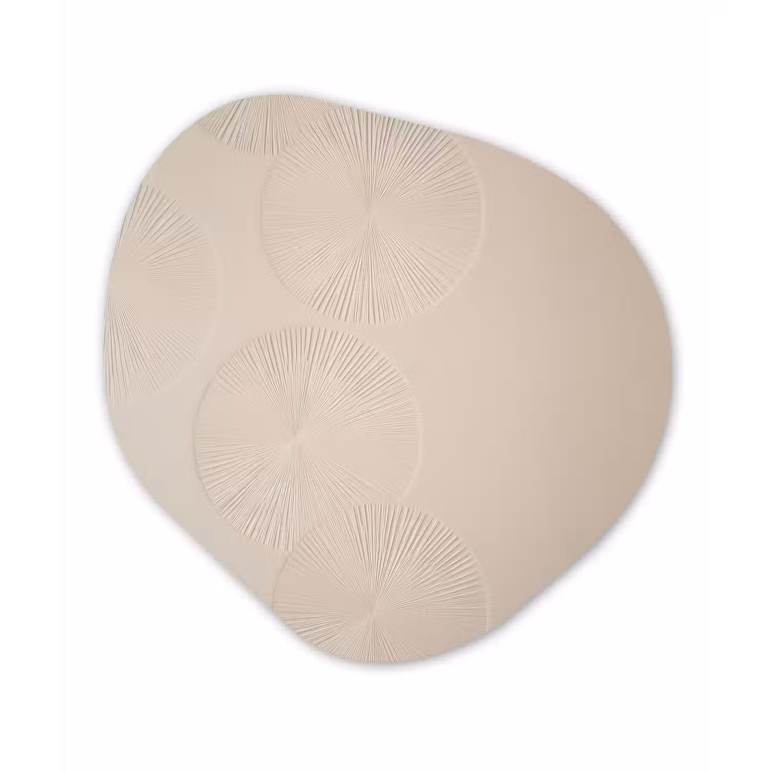 Japandi - Beige - Modern Wandcirkel Organisch Plexiglas middel -3d