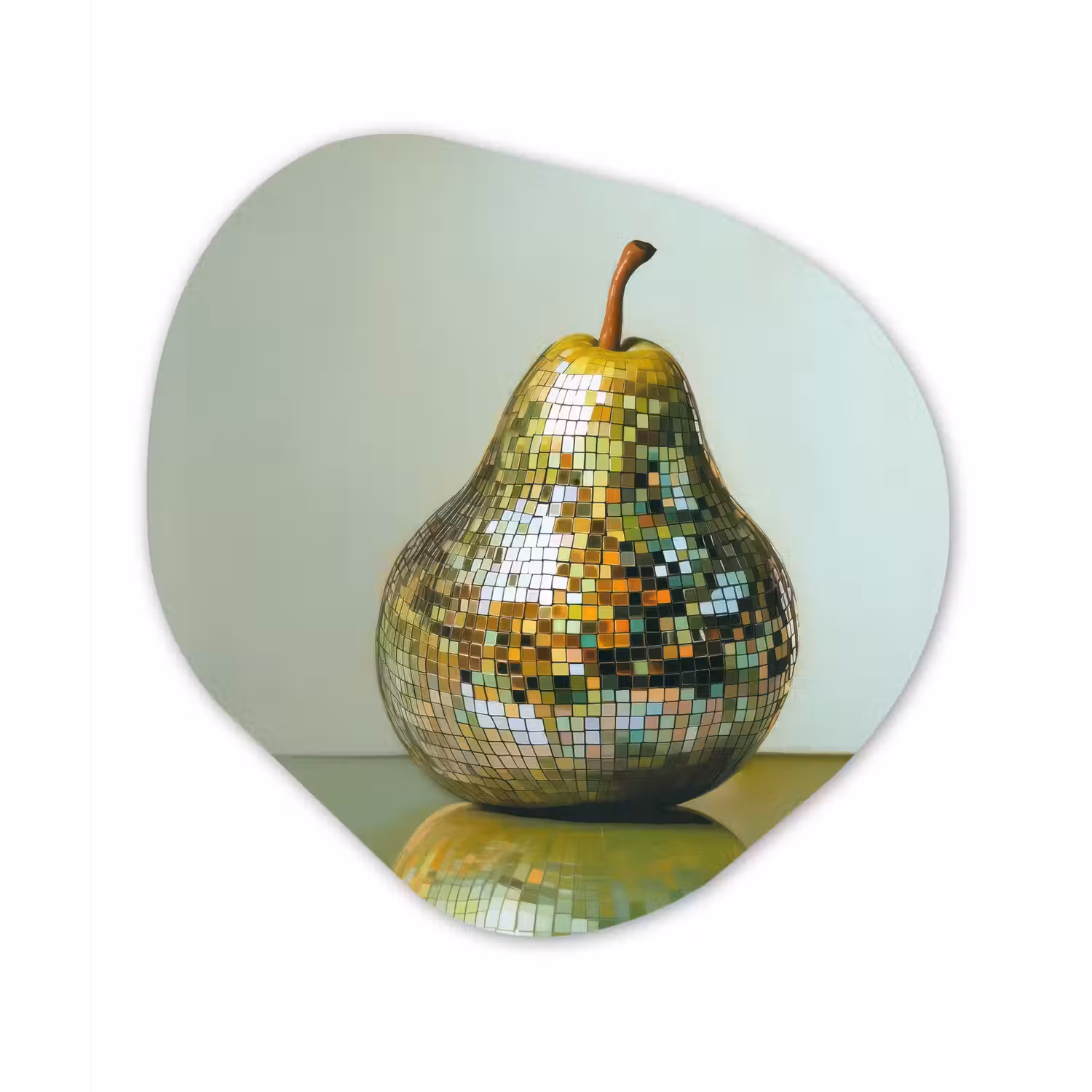 Fruit - Disco - Art - Glitter Wandcirkel Organisch Plexiglas middel -3d