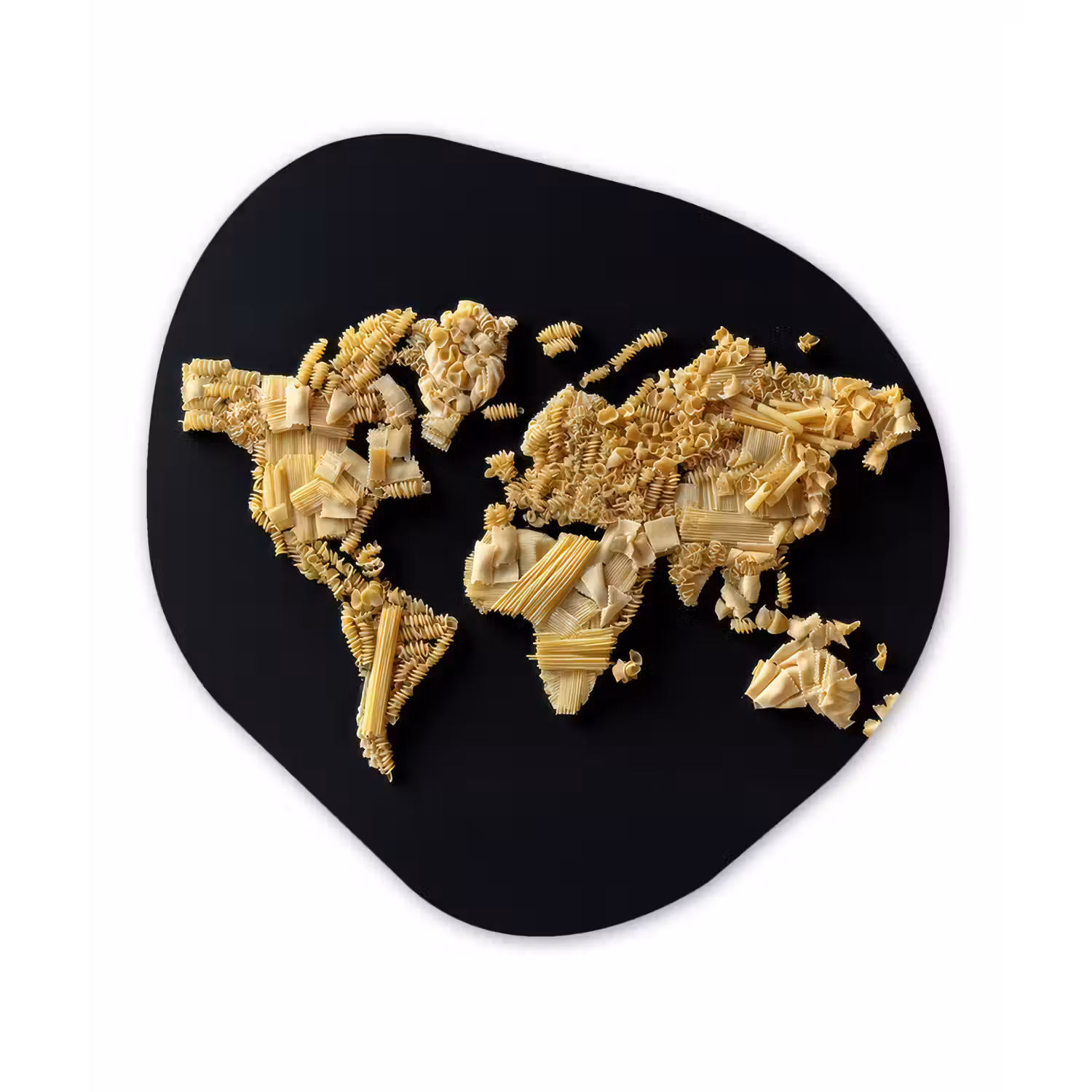Wereldkaart - Specerijen - Kleurrijk Wandcirkel Organisch Plexiglas middel -3d