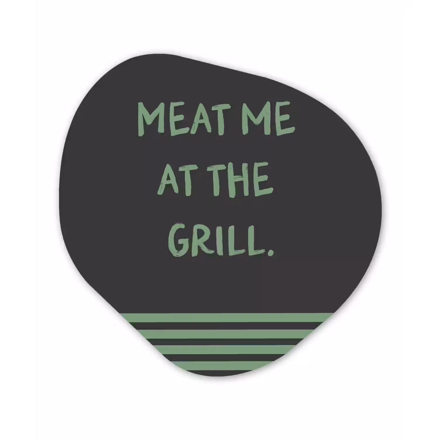 Quote - Groen - Grill - Zomer Wandcirkel Organisch Plexiglas middel -3d