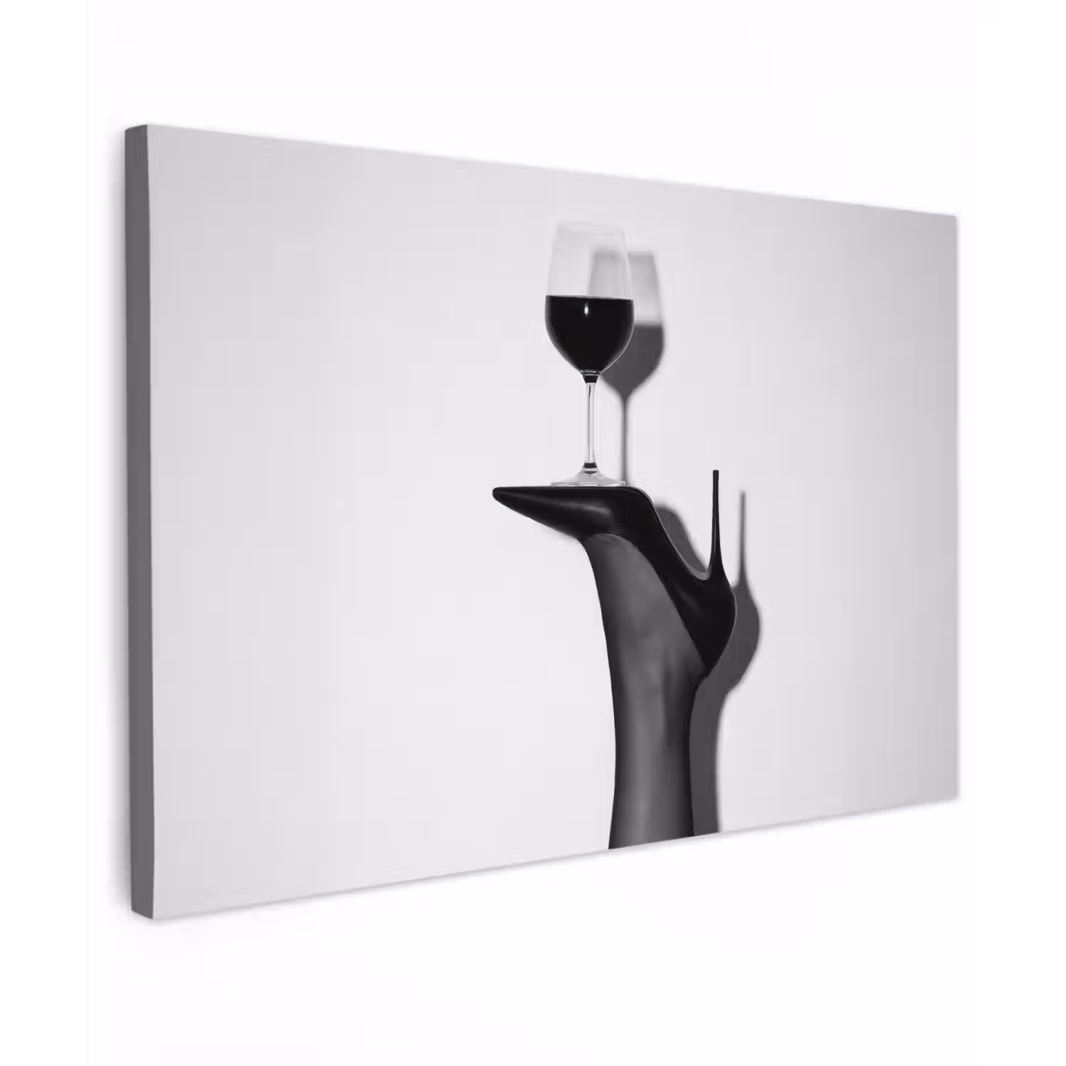 Hak - Wijn - Minimalistisch - Zwart Tuinposter op houten frame 2 cm dik klein -3d