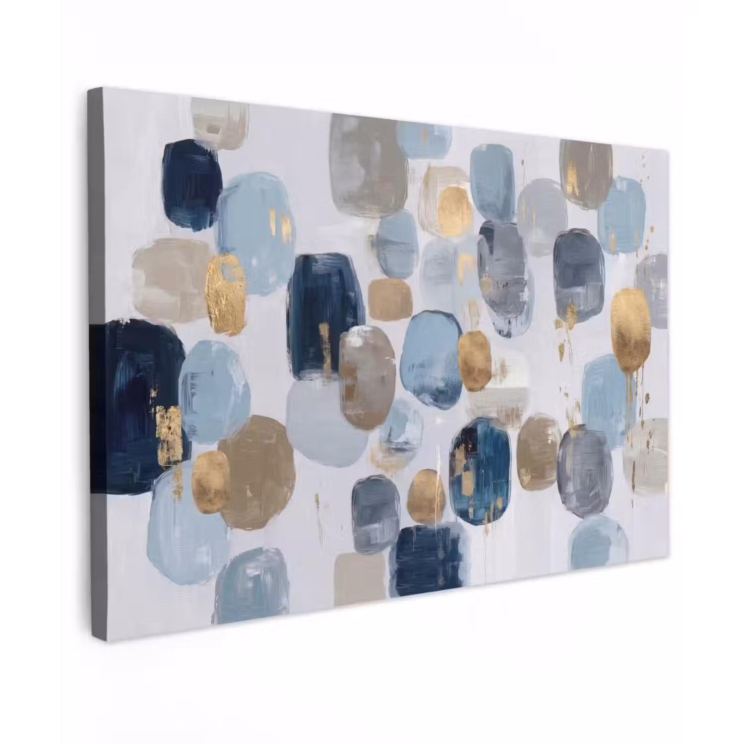 Abstract - Goud - Vormen Tuinposter op houten frame 2 cm dik klein -3d