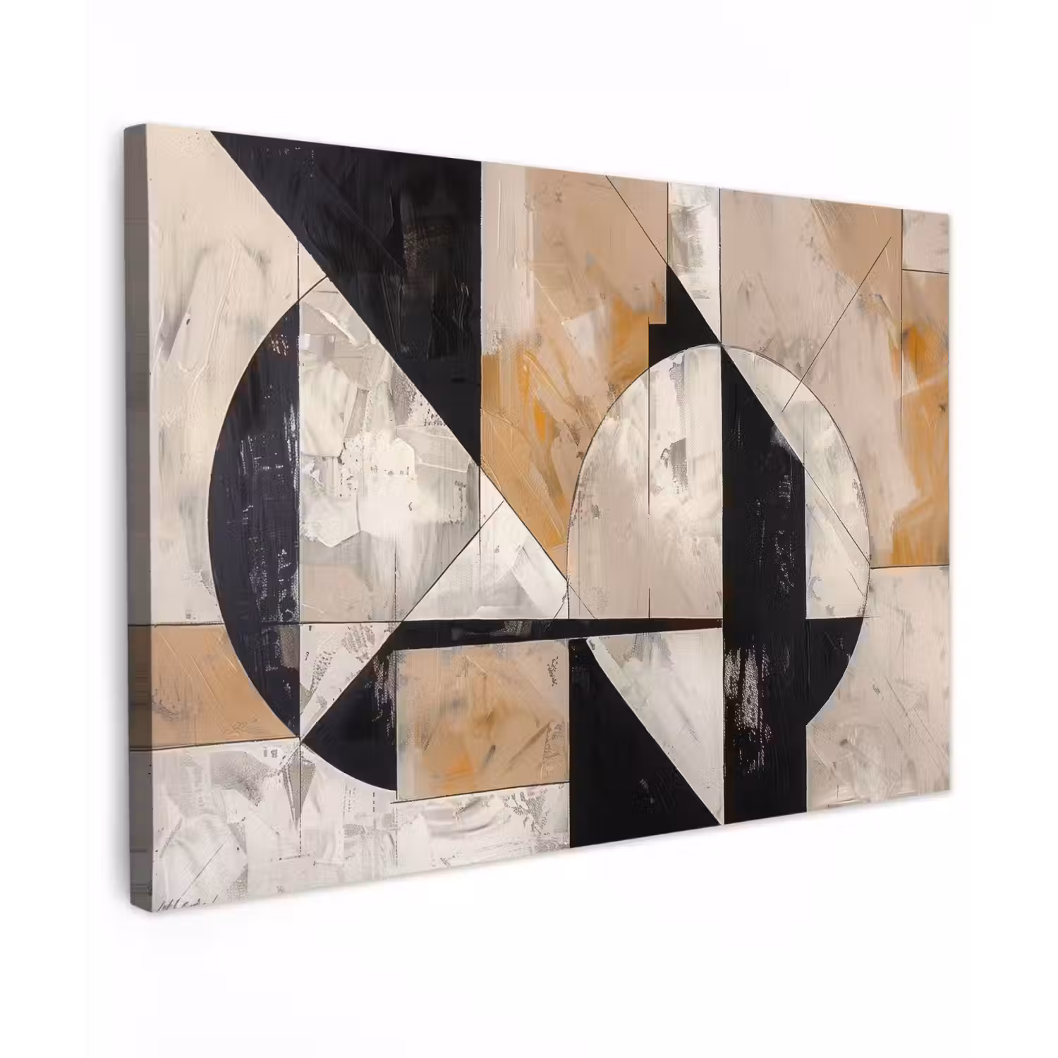 Abstract - Modern - Geometrisch - Pastel Tuinposter op houten frame 2 cm dik klein -3d