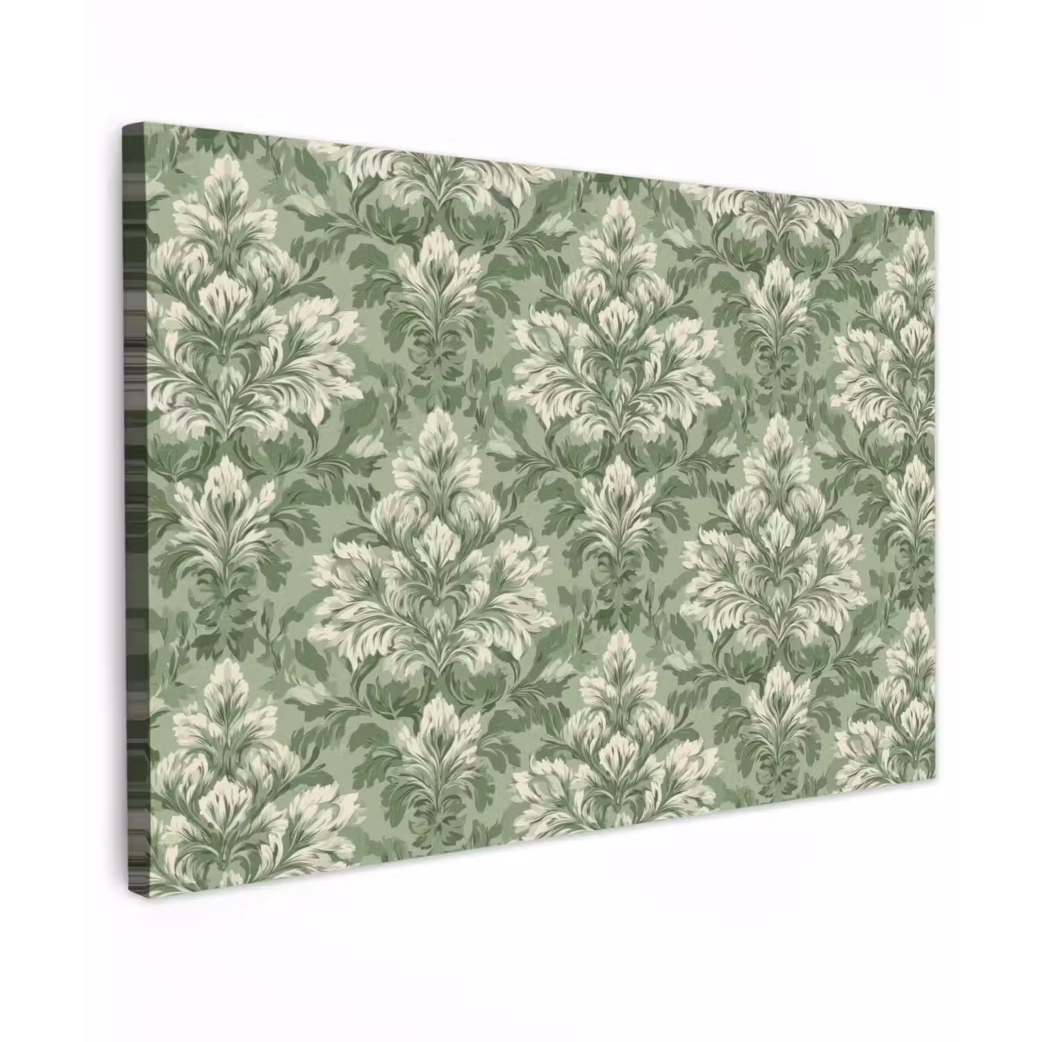 Sierlijk - Lichtgroen - Planten - Patroon - Getailleerd Tuinposter op houten frame 2 cm dik klein 845 -3d