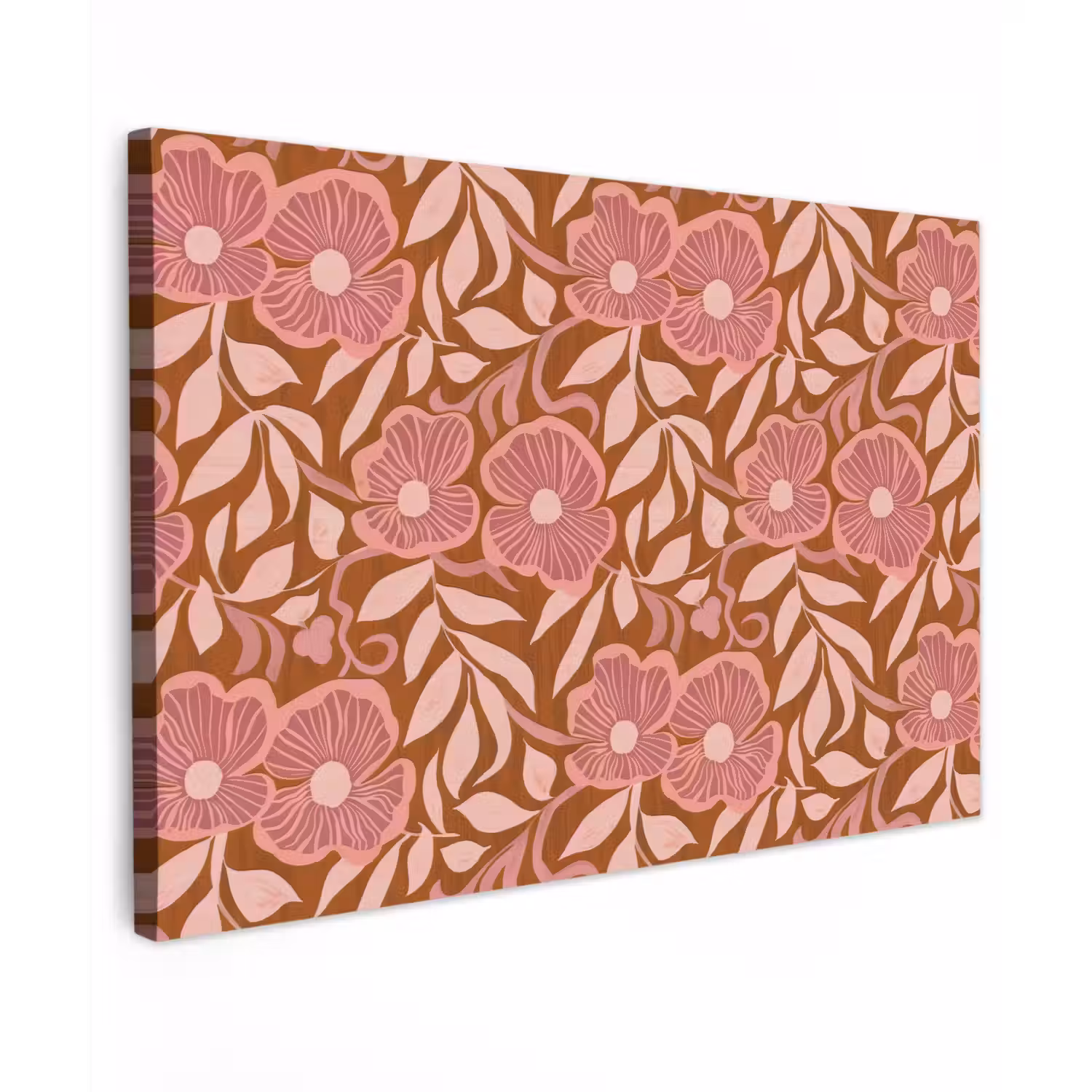 Sfeer - Bloemen - Roze Tuinposter op houten frame 2 cm dik klein 845 -3d