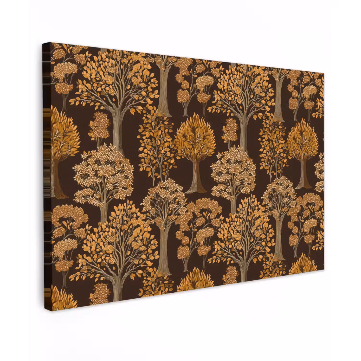 Bomen - Patroon - Bruin Tuinposter op houten frame 2 cm dik klein 845 -3d