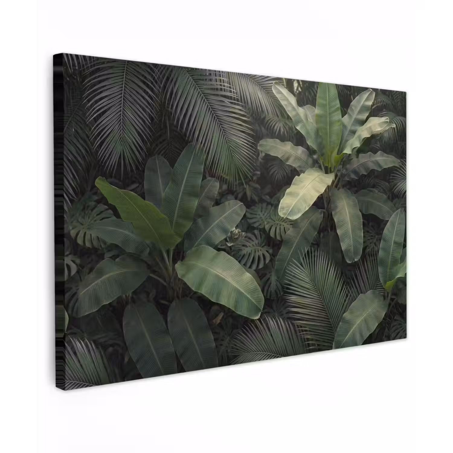 Bladeren - Groen - Tropisch - Natuur Tuinposter op houten frame 2 cm dik klein -3d