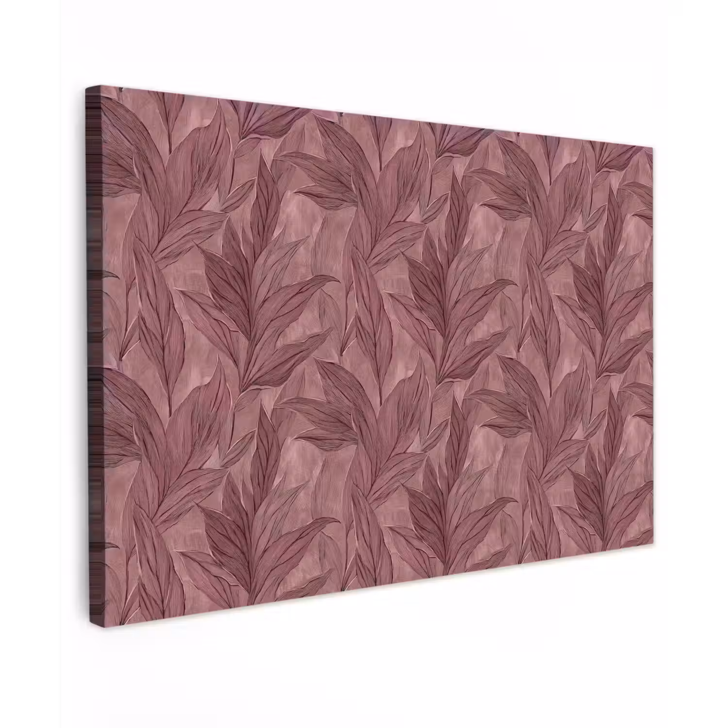 Bladeren - Patroon - Paars Tuinposter op houten frame 2 cm dik klein 845 -3d