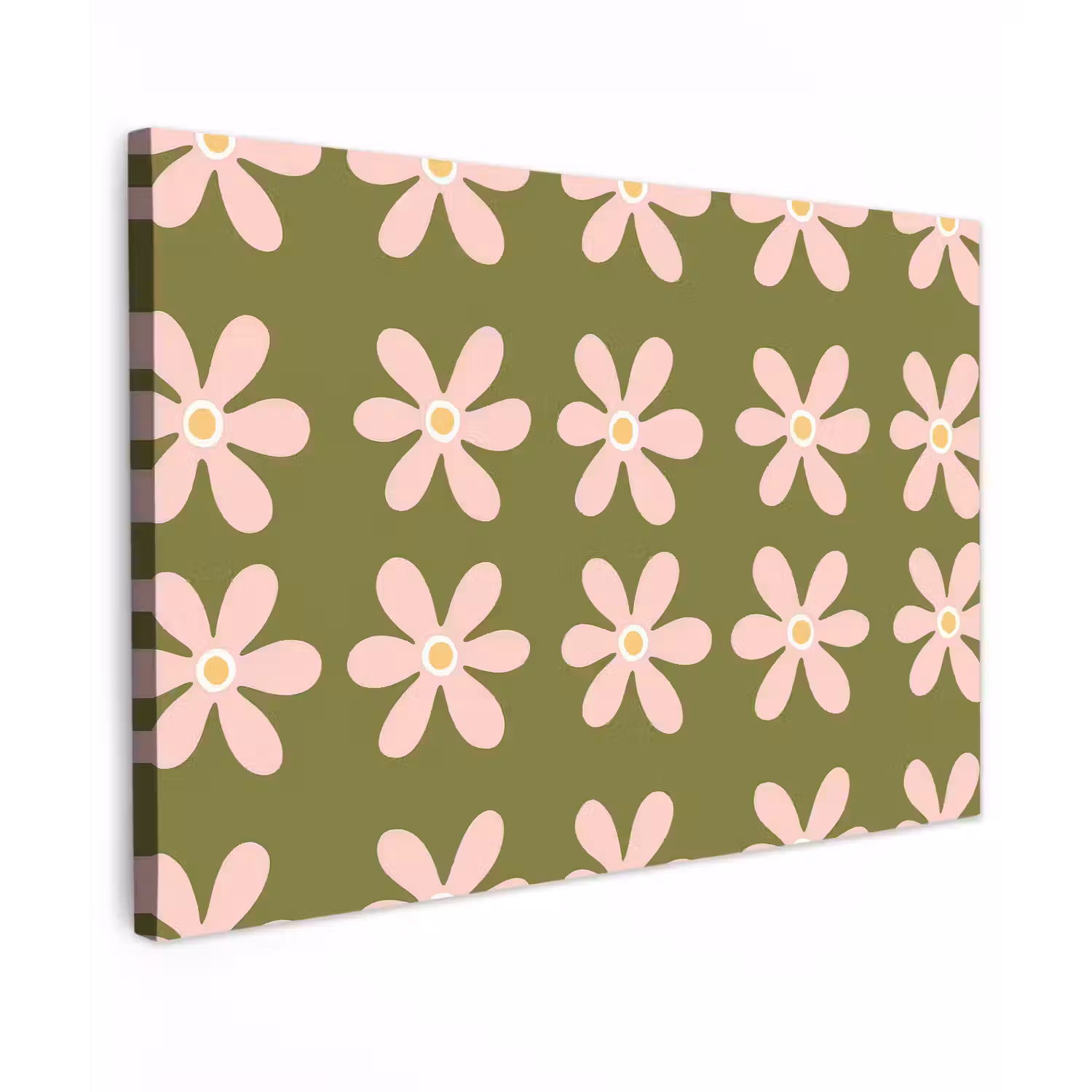 Bloem - Modern - Groen Tuinposter op houten frame 2 cm dik klein 845 -3d