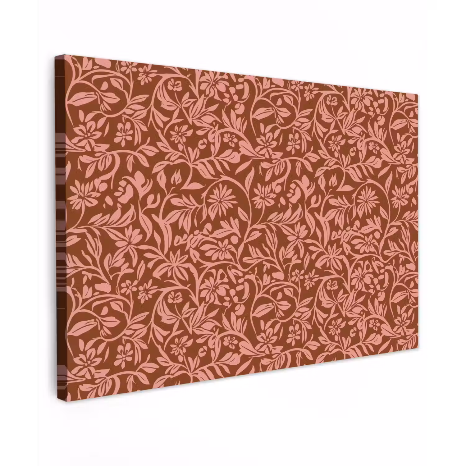 Bloemen - Print - Roze Tuinposter op houten frame 2 cm dik klein 845 -3d
