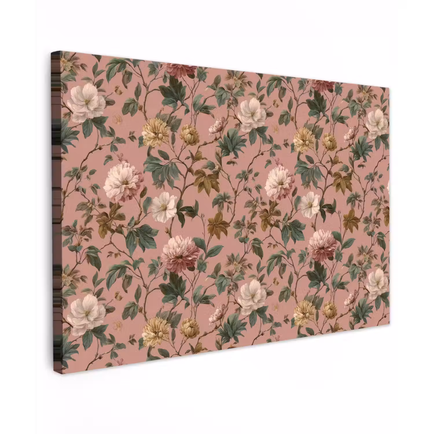 Bloemen - Klassiek - Roze Tuinposter op houten frame 2 cm dik klein 845 -3d