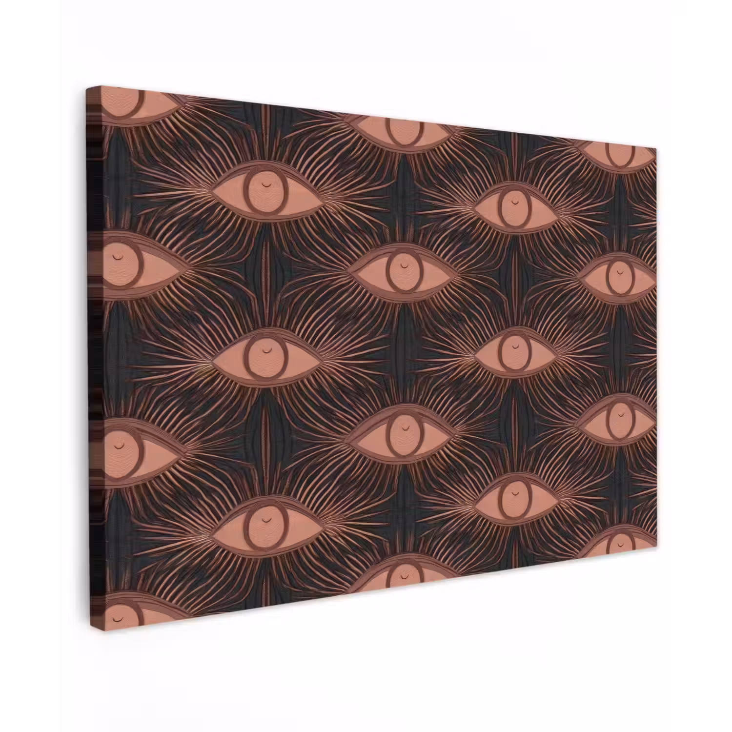 Boheems - Oog - Bruin Tuinposter op houten frame 2 cm dik klein 845 -3d