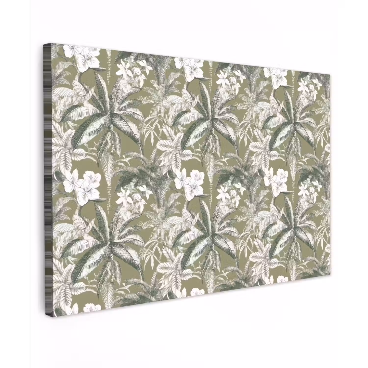 Botanisch - Bloemen - Groen Tuinposter op houten frame 2 cm dik klein 845 -3d