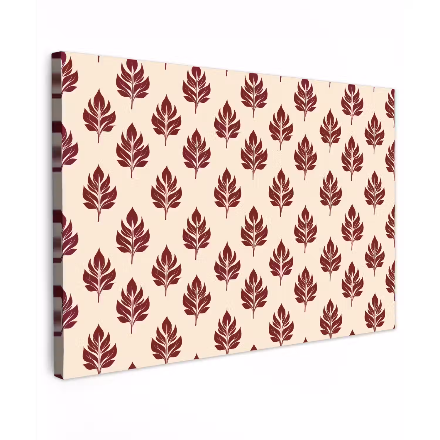 Botanisch - Patroon - Bordeaux Tuinposter op houten frame 2 cm dik klein 845 -3d