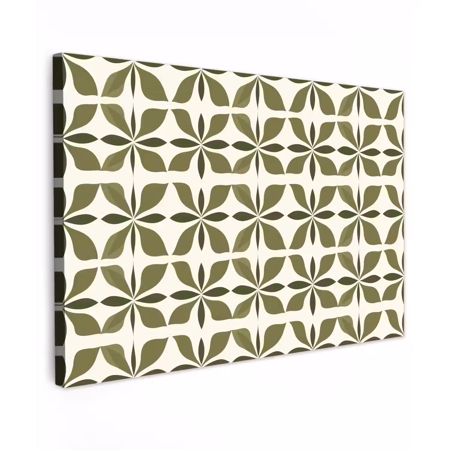 Botanisch - Retro - Groen Tuinposter op houten frame 2 cm dik klein 845 -3d