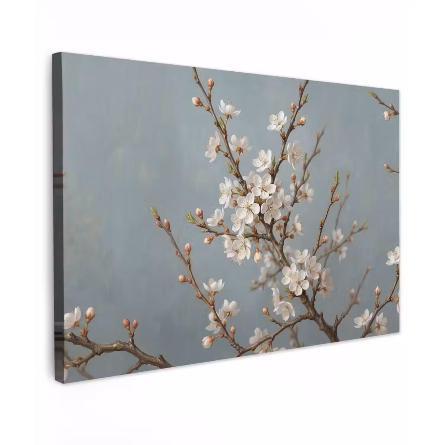 Botanisch - Stilleven - Blauw Tuinposter op houten frame 2 cm dik klein -3d