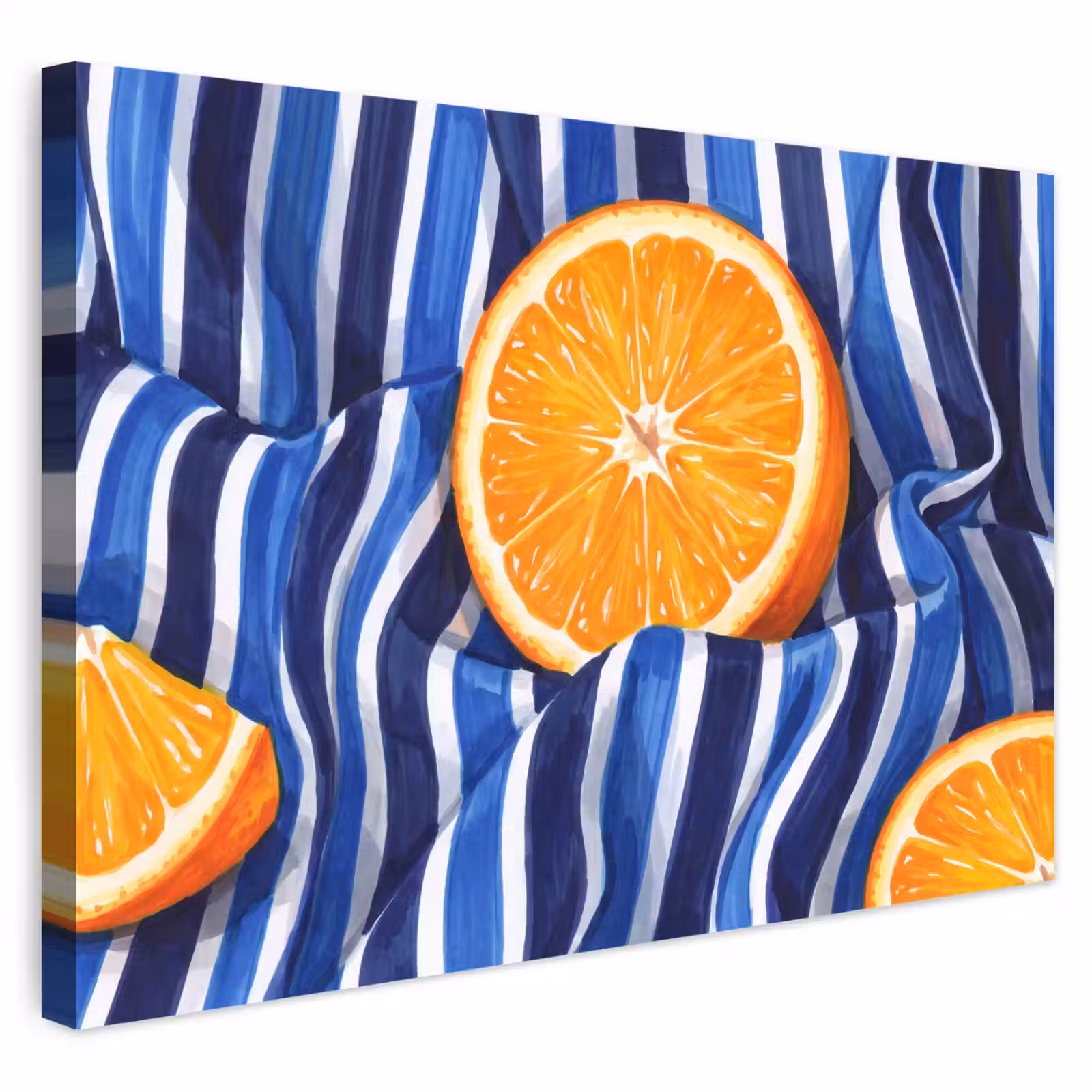 Outdoor Leinwand - Essen – Obst – Orange - Eten - Fruit - Oranje Tuinposter op houten frame 2 cm dik klein