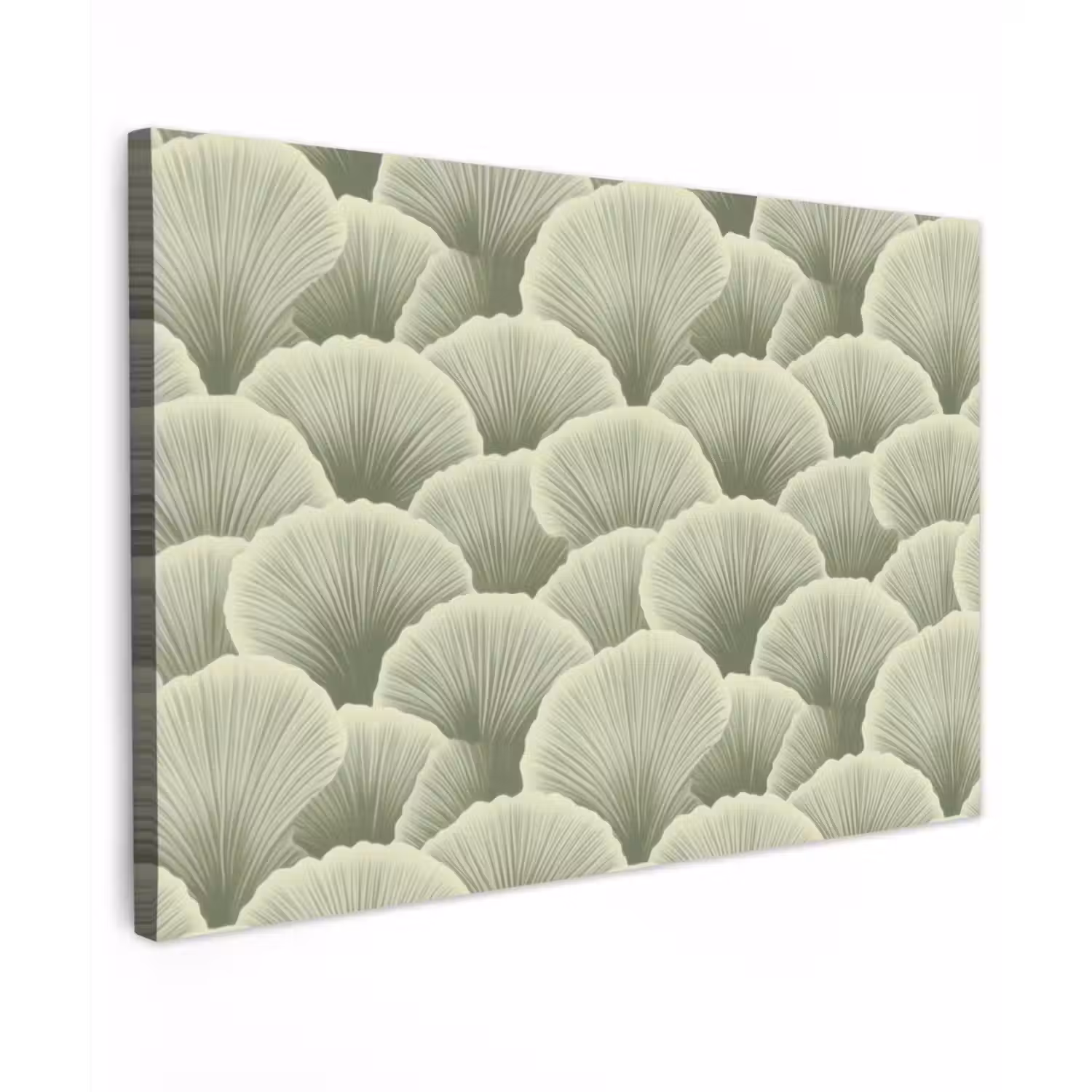 Waaier - Blad - Groen Tuinposter op houten frame 2 cm dik klein 845 -3d