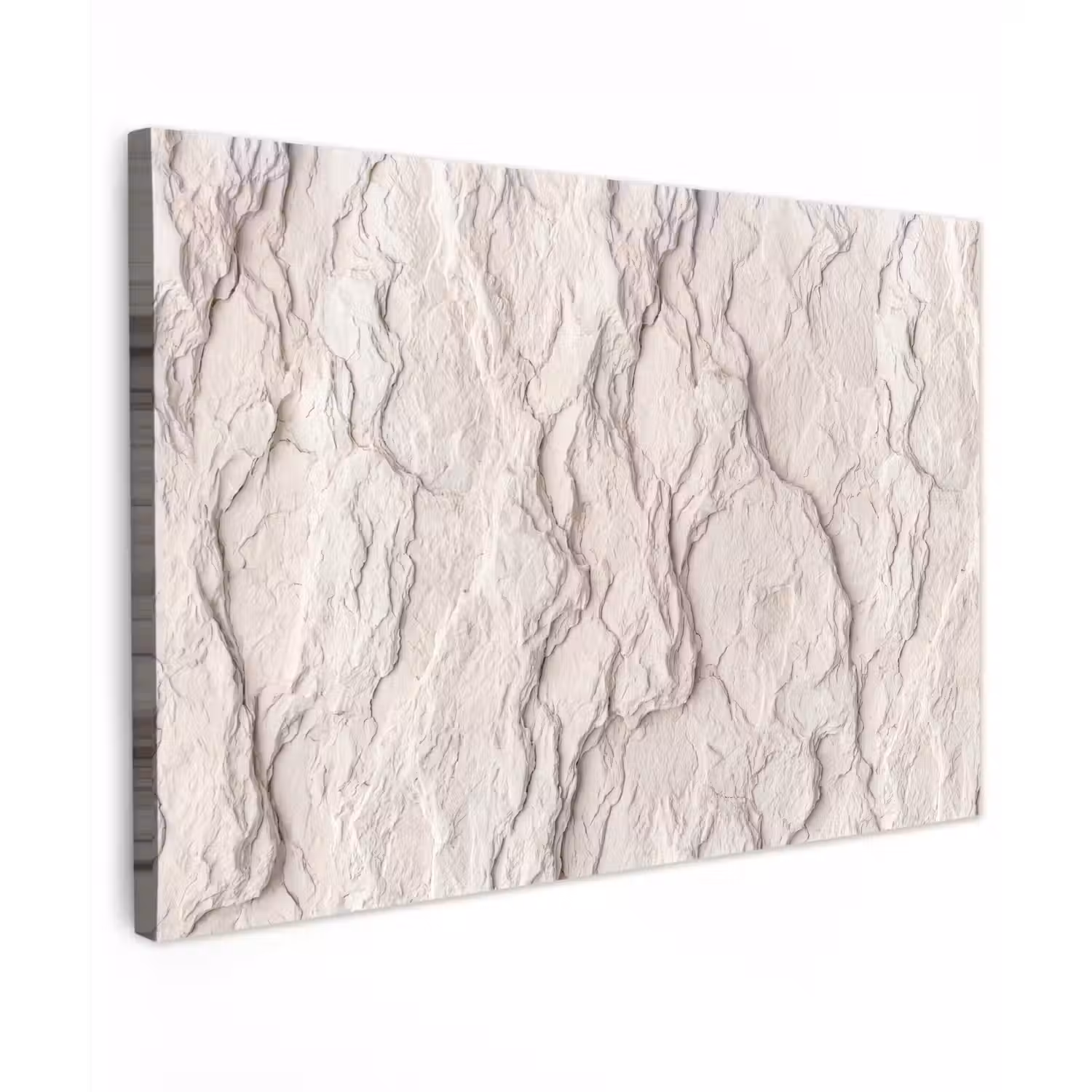 Rots - Structuur - Natuur - Beige - Abstract Tuinposter op houten frame 2 cm dik klein -3d