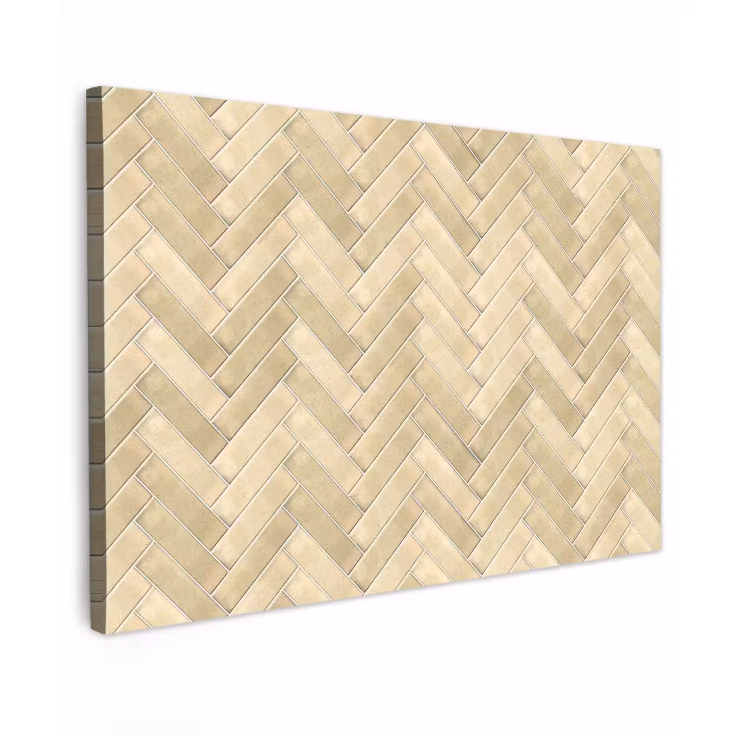 Visgraat - Tegel - Zand Tuinposter op houten frame 2 cm dik klein 845 -3d