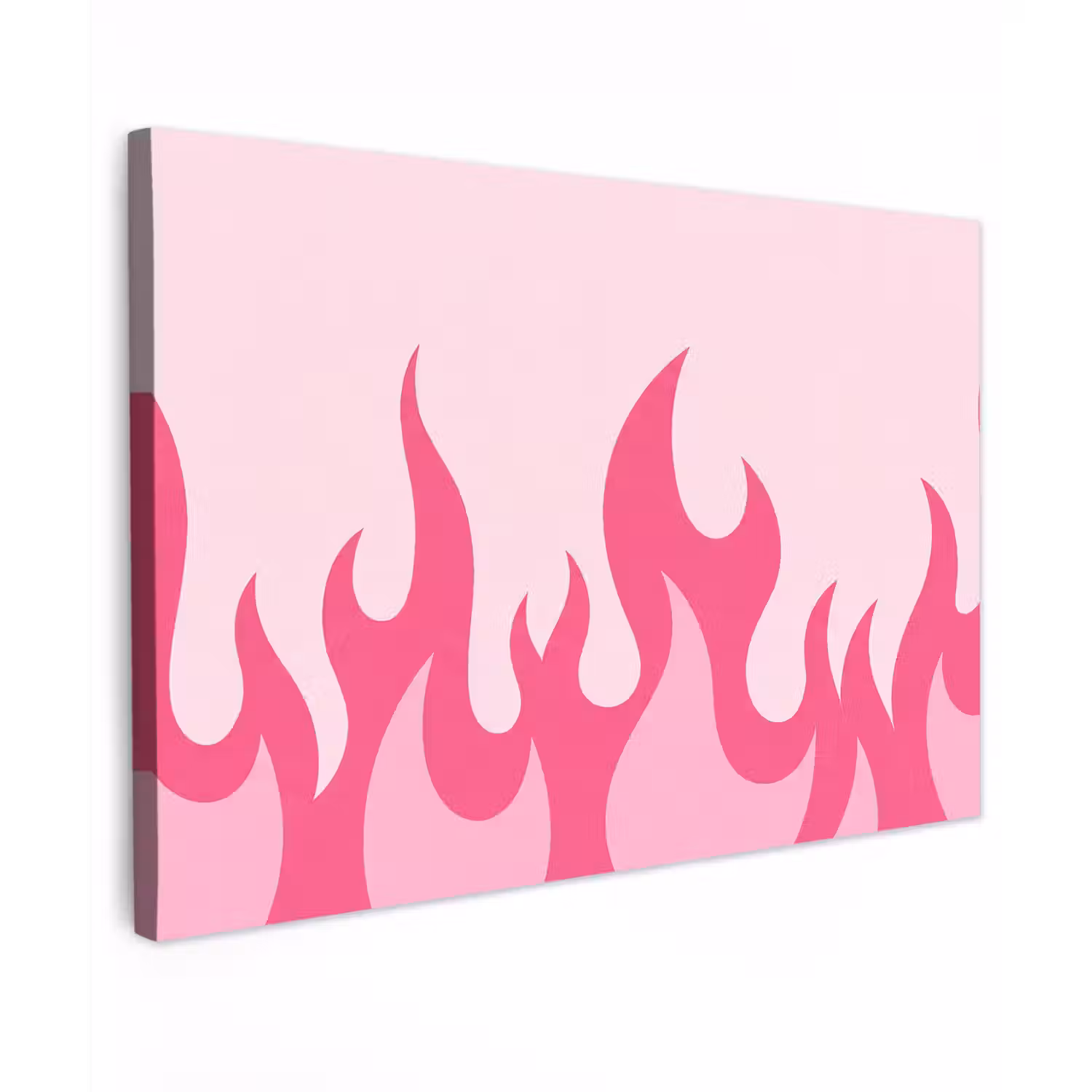 Vlammen - Patroon - Abstract - Modern - Roze Tuinposter op houten frame 2 cm dik klein -3d