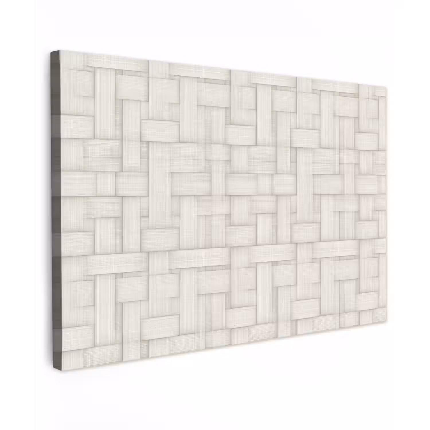 Vlechtwerk - Banen - Beige Tuinposter op houten frame 2 cm dik klein 845 -3d