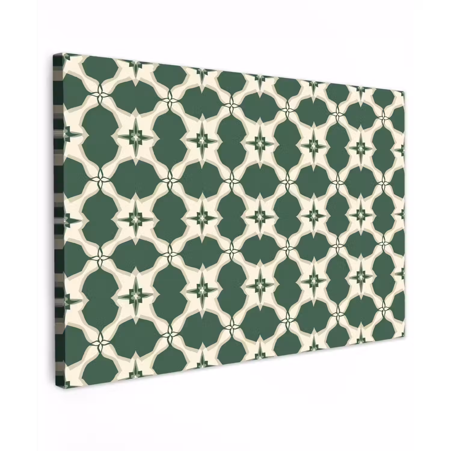 Tegel - Klassiek - Groen Tuinposter op houten frame 2 cm dik klein 845 -3d