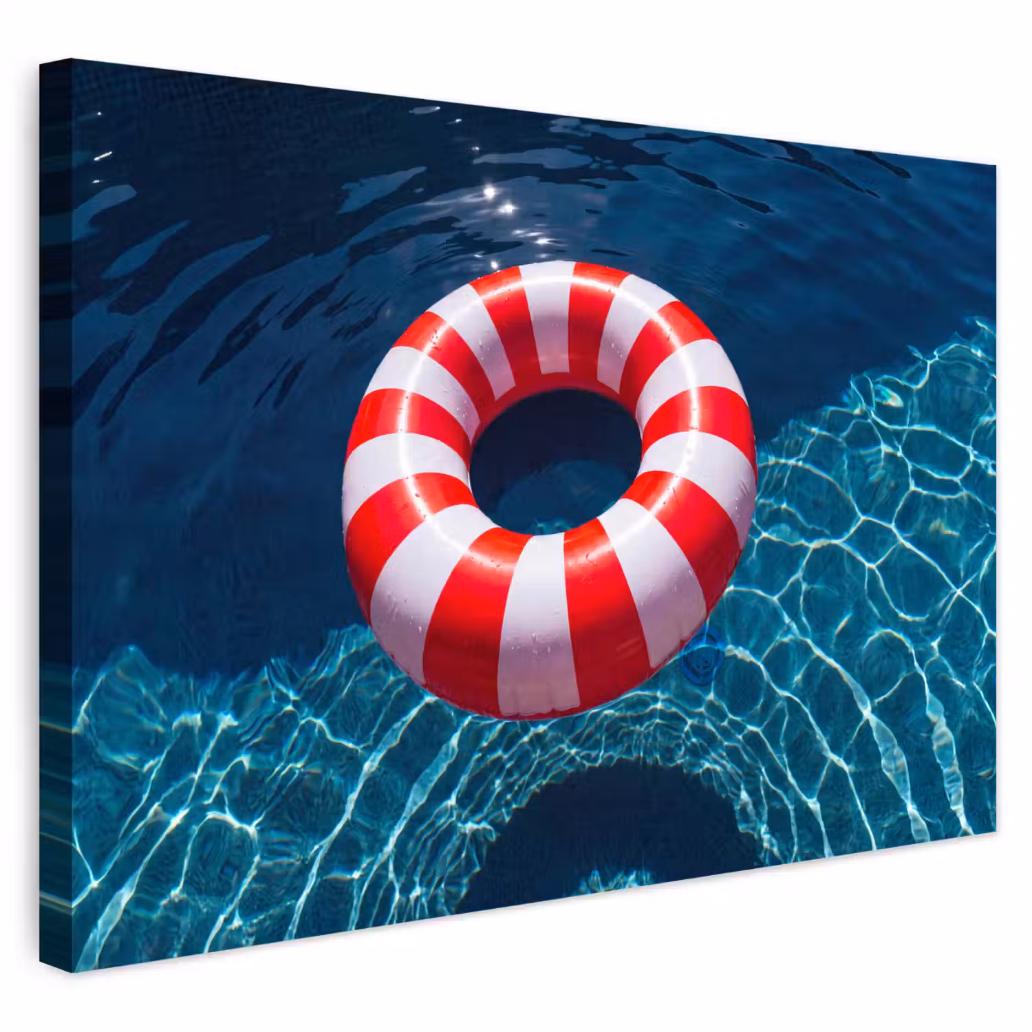 Recreatie - Water - Zomer - Rood - Wit Tuinposter op houten frame 2 cm dik klein -3d