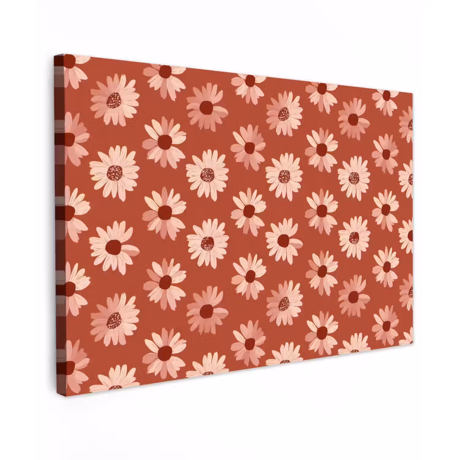 Madelief - Retro - Terracotta Tuinposter op houten frame 2 cm dik klein 845 -3d
