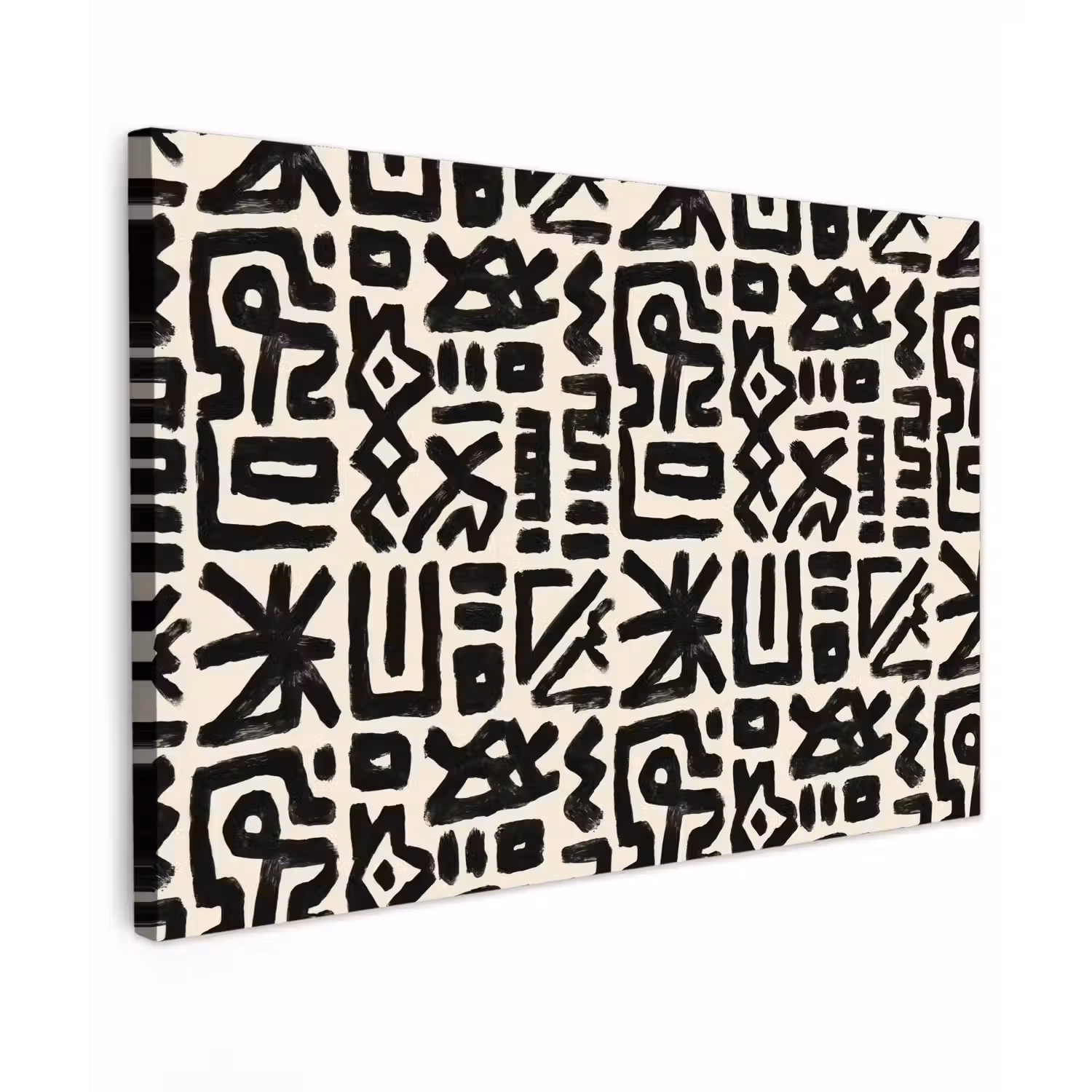 Geometrisch - Figuren - Zwart Tuinposter op houten frame 2 cm dik klein 845 -3d