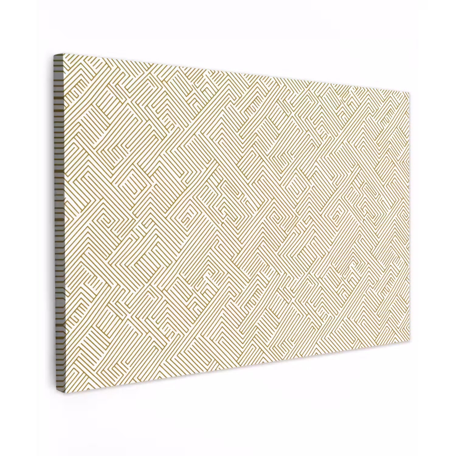 Geometrisch - Lijnen - Groen Tuinposter op houten frame 2 cm dik klein 845 -3d