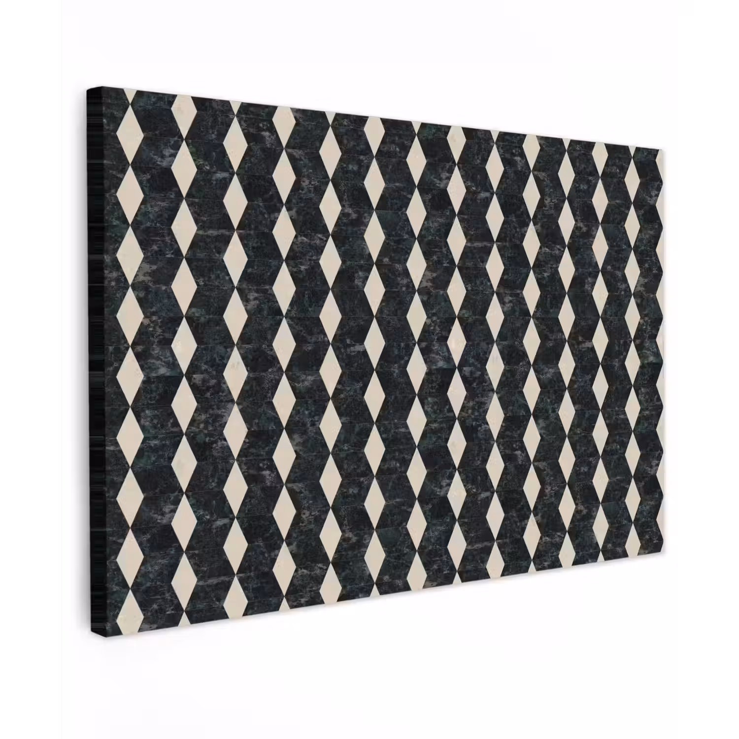 Geometrisch - Patroon - Marmer - Groen Tuinposter op houten frame 2 cm dik klein 845 -3d