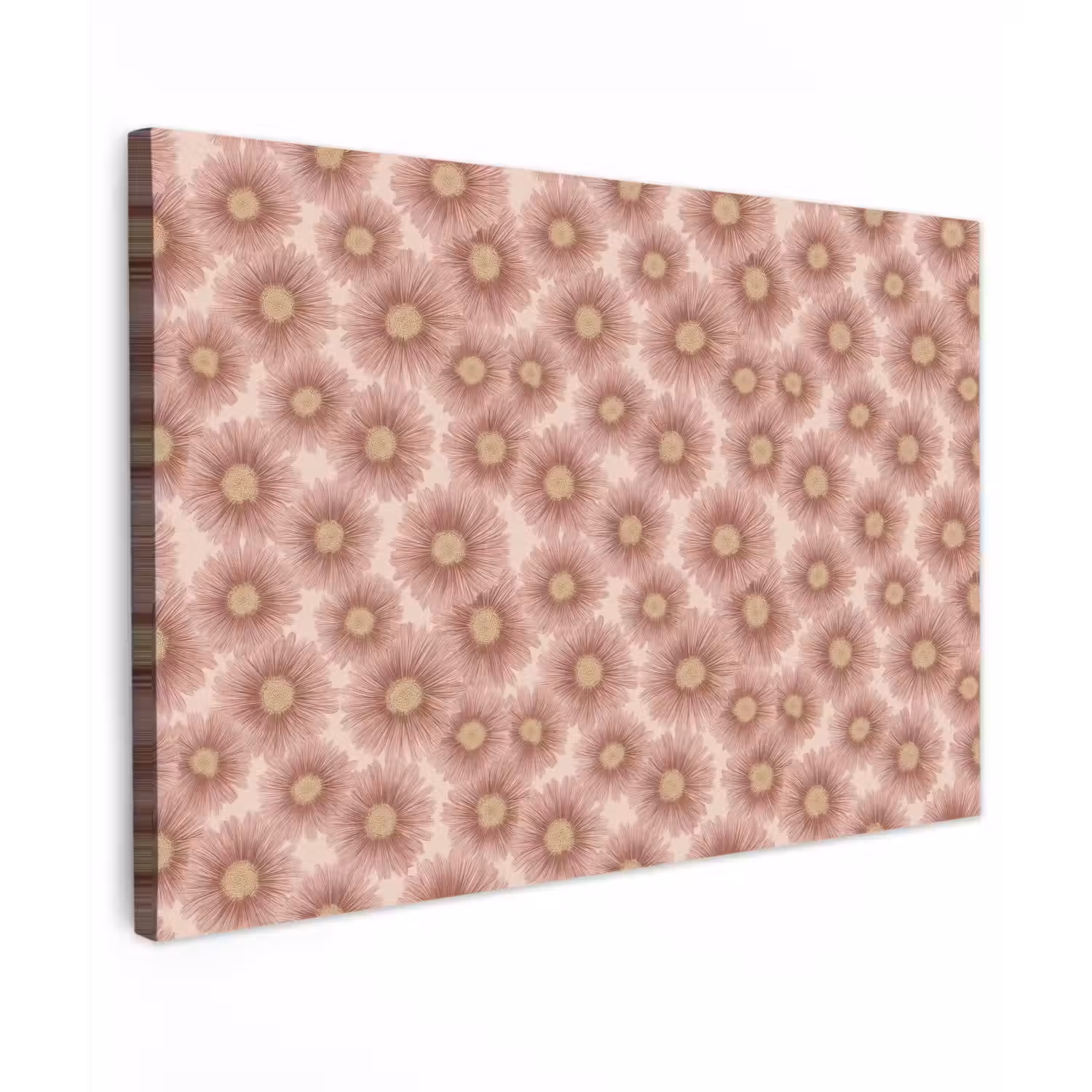 Gerbera - Bloemen - Roze Tuinposter op houten frame 2 cm dik klein 845 -3d