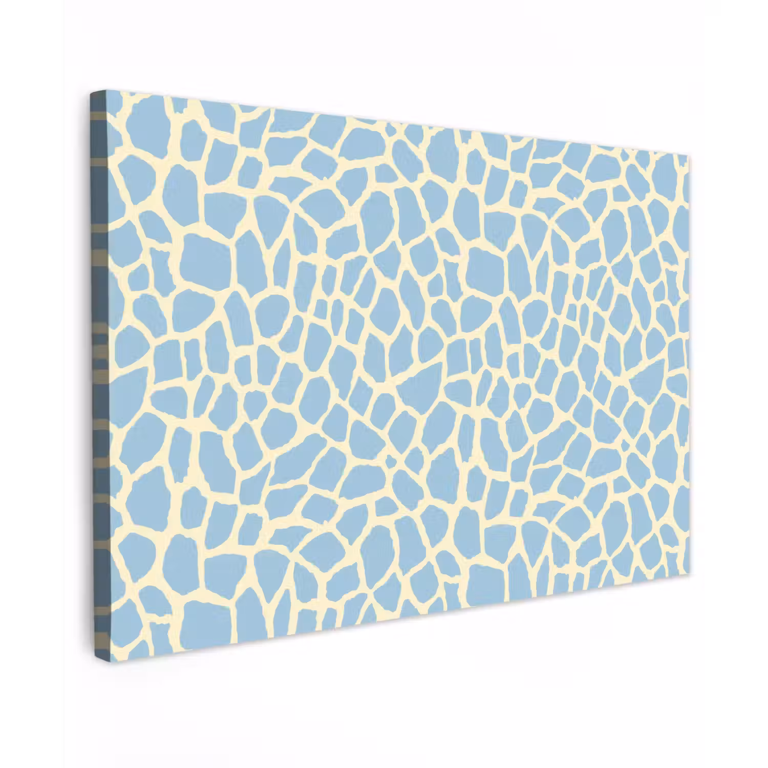 Giraf - Modern - Blauw Tuinposter op houten frame 2 cm dik klein 845 -3d