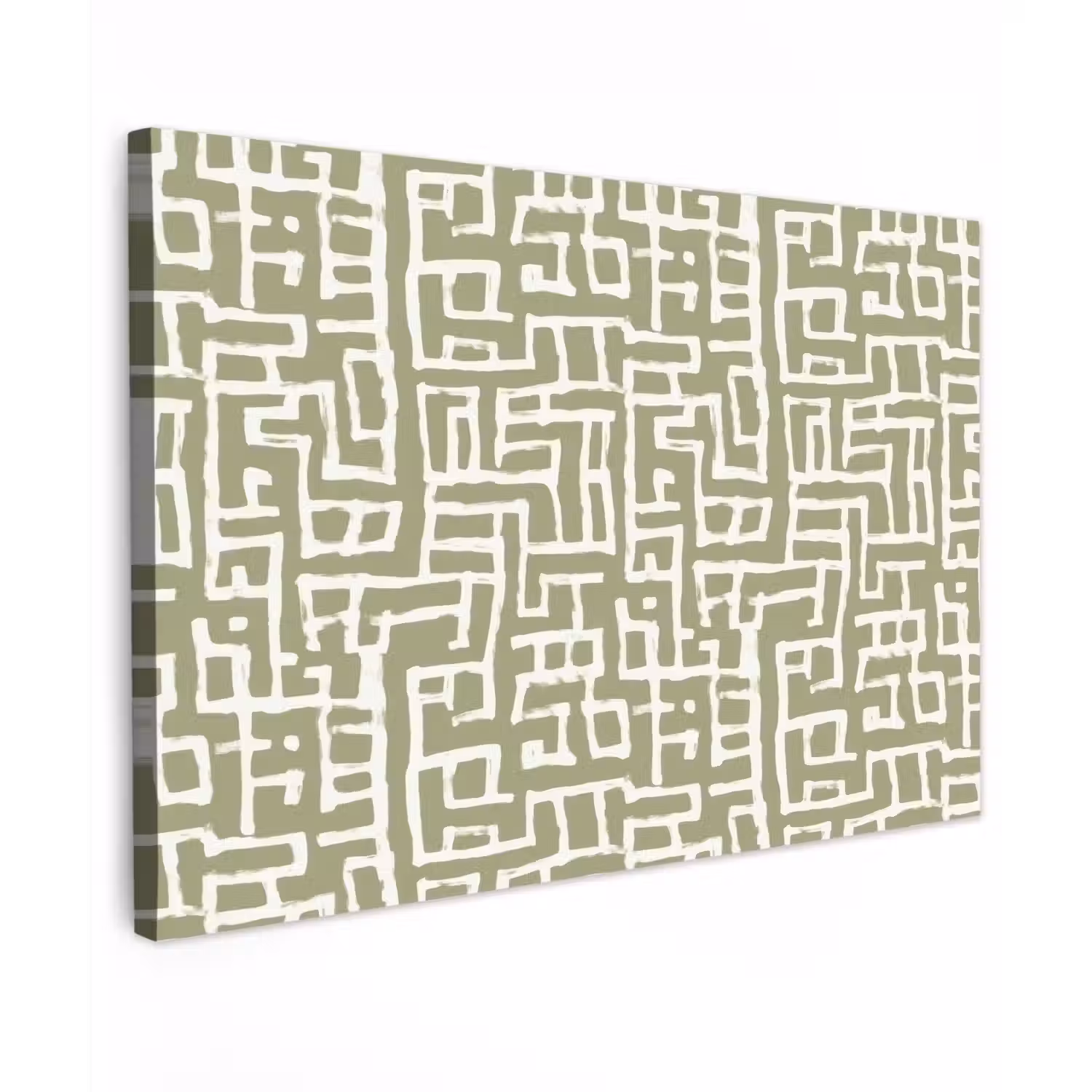 Grafisch - Patroon - Groen Tuinposter op houten frame 2 cm dik klein 845 -3d