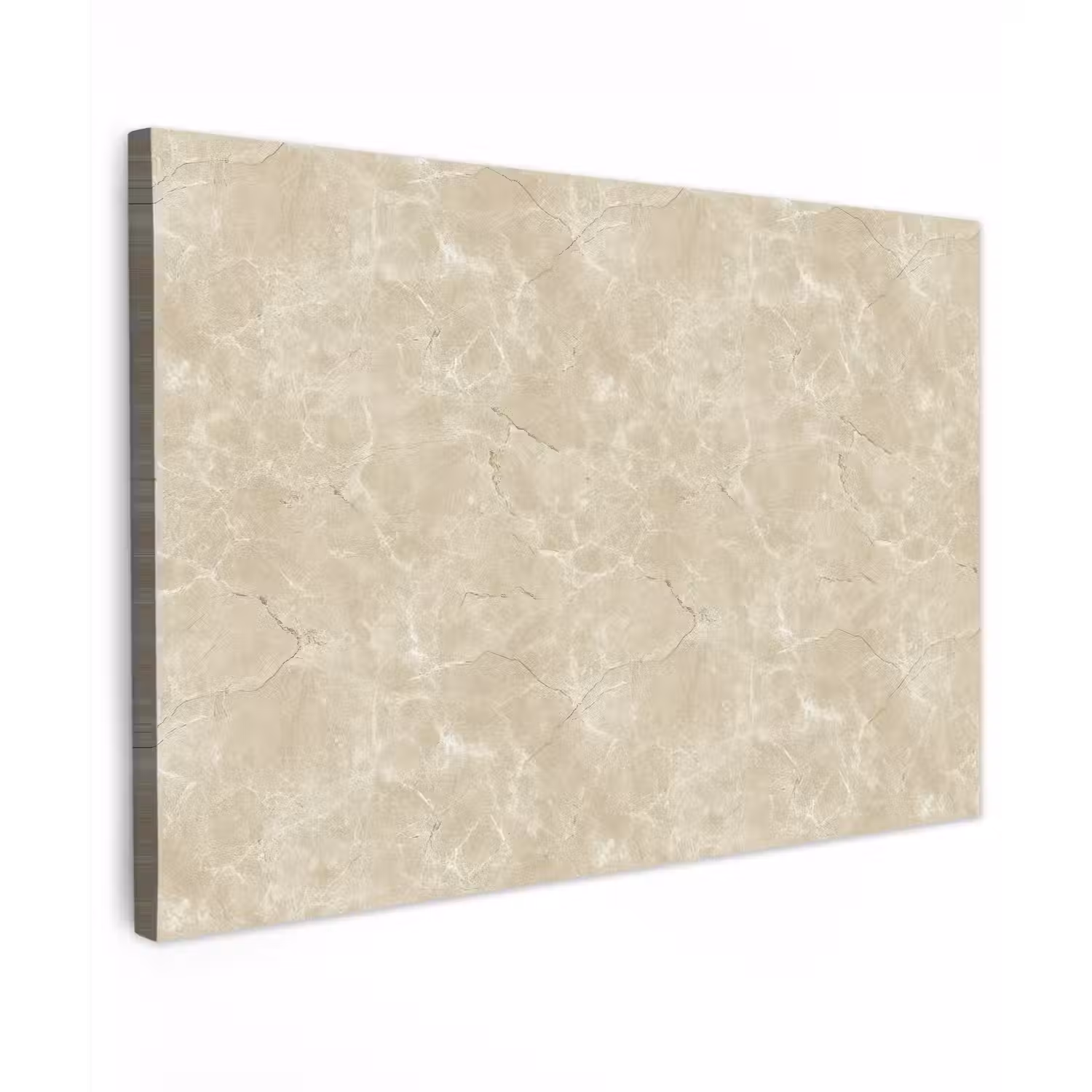 Lichtbeige - Marmer - Diffusie adering Tuinposter op houten frame 2 cm dik klein 845 -3d