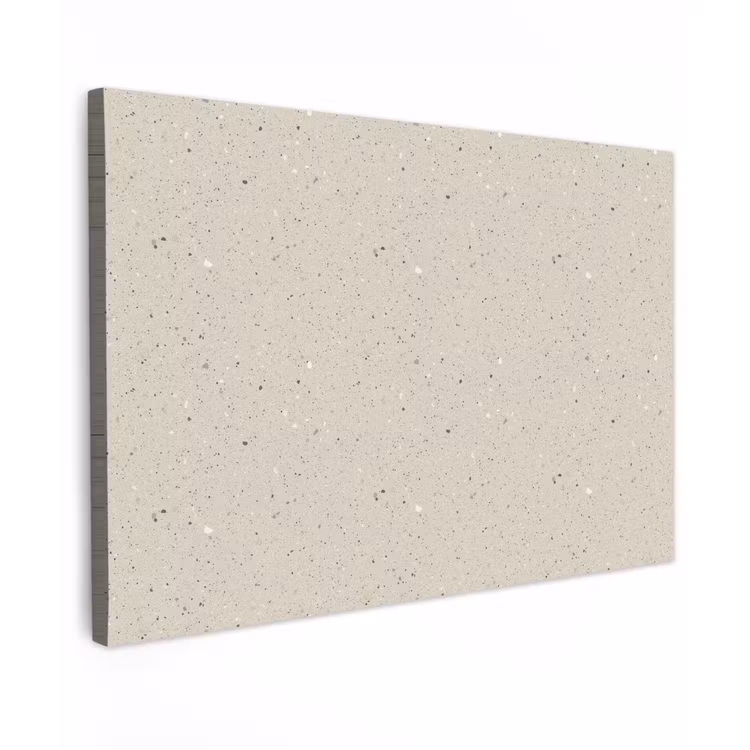 Lichtbeige - Terrazzo - Grijs Tuinposter op houten frame 2 cm dik klein 845 -3d