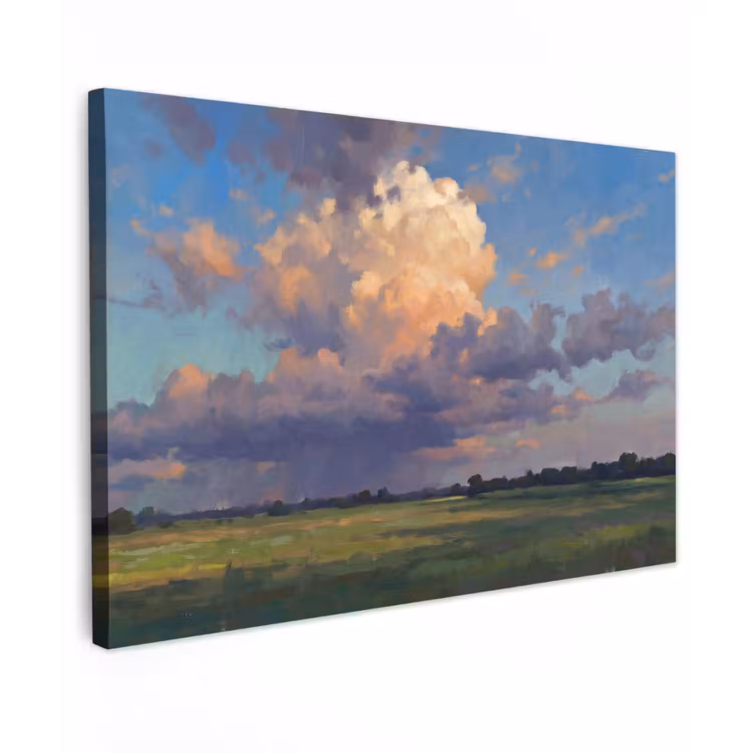 Lucht - Wolken - Landschap - Modern - Oranje Tuinposter op houten frame 2 cm dik klein -3d